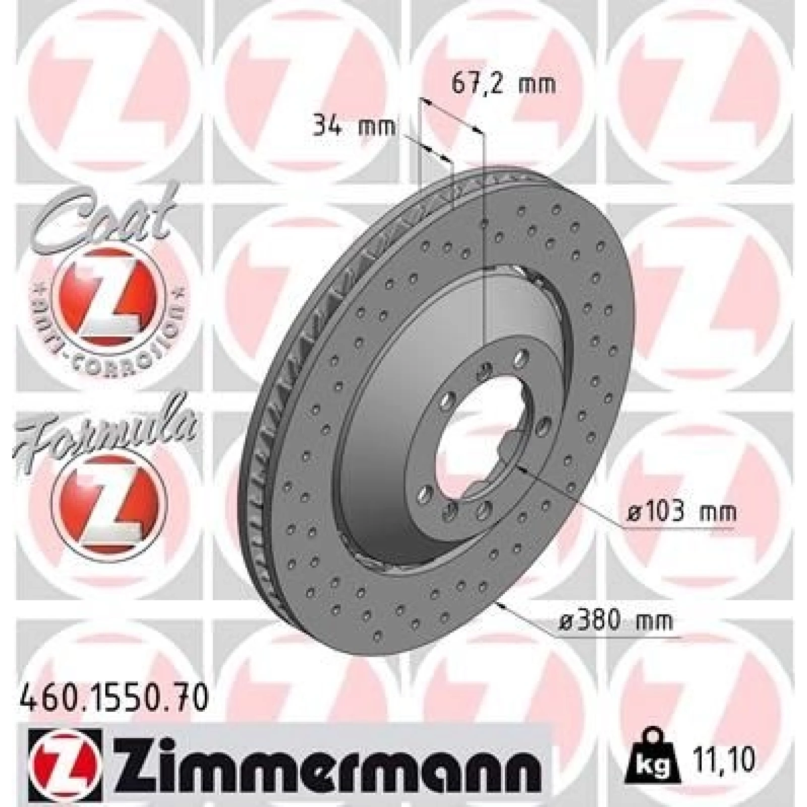 ZIMMERMANN Bremsscheibe 460.1550.70