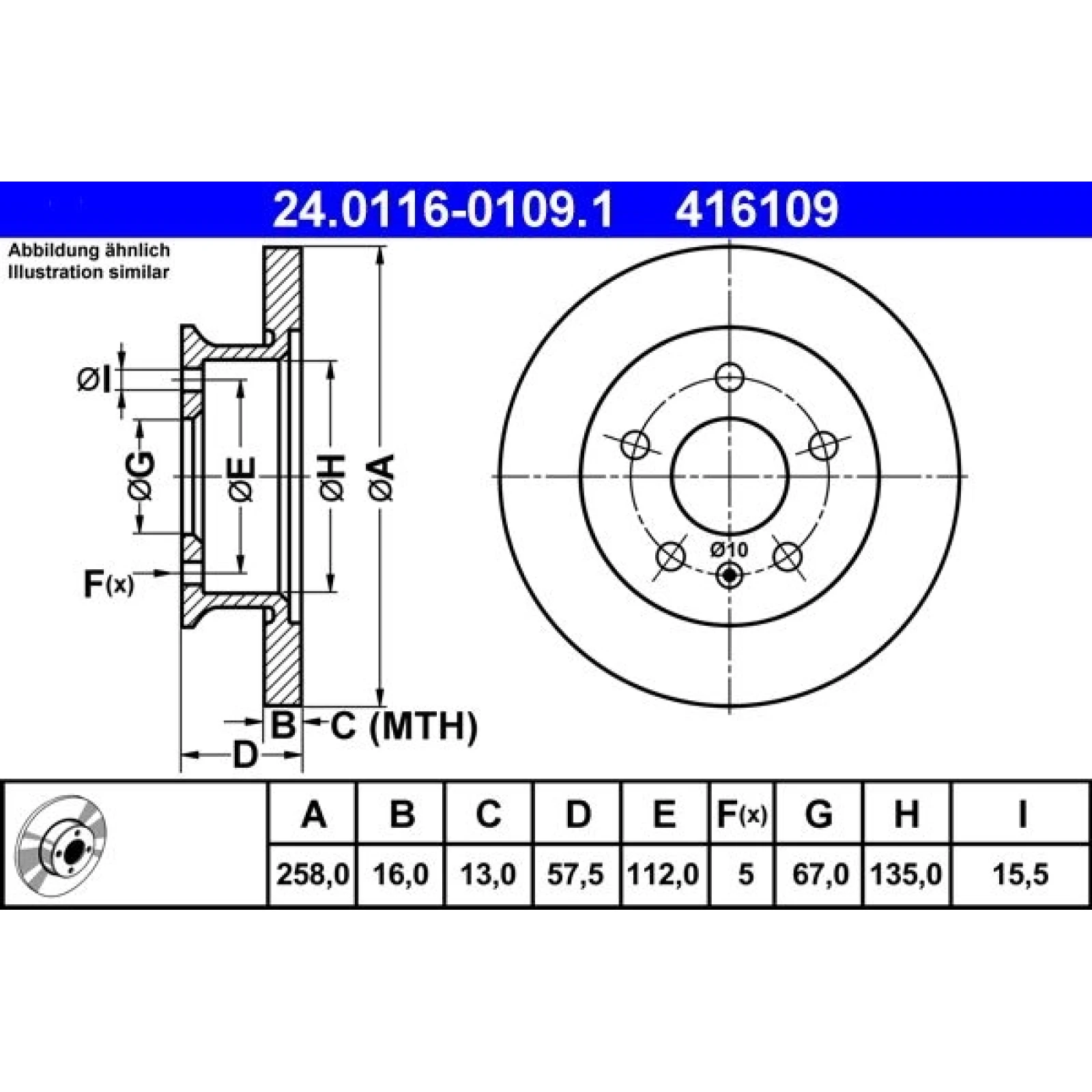 Bremsscheibe 24.0116-0109.1