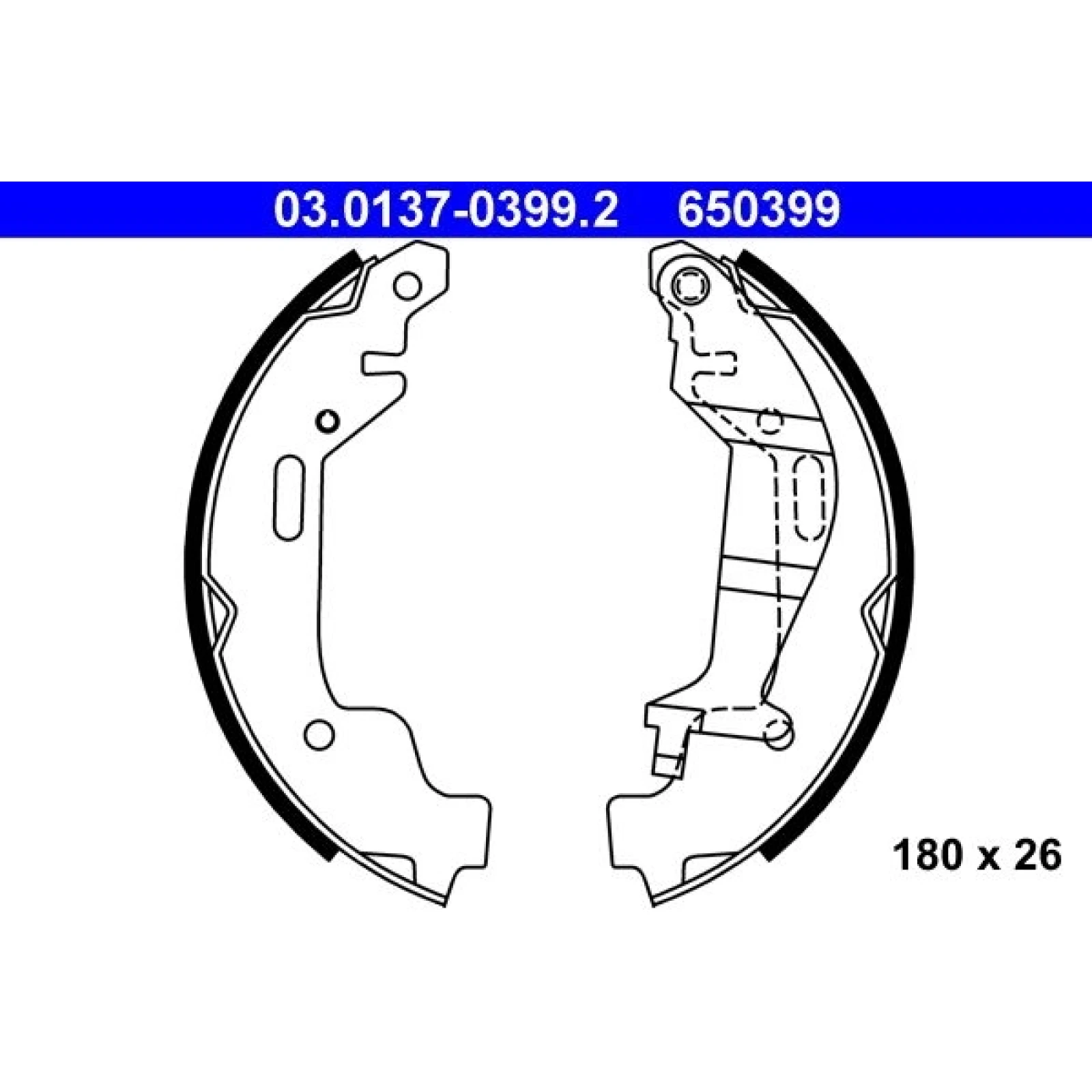 ATE Bremsbacken 03.0137-0399.2