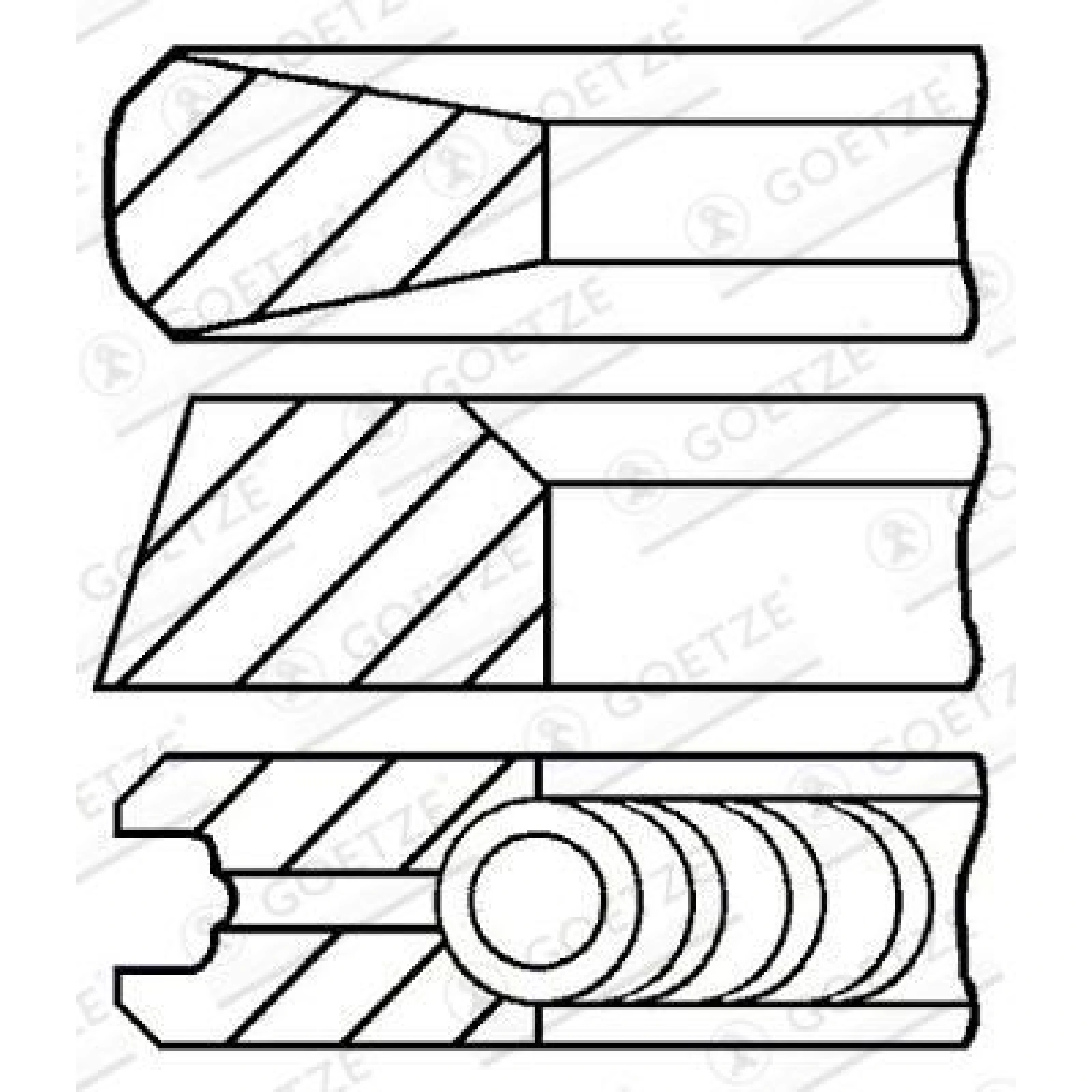 GOETZE ENGINE Kolbenringsatz 08-105500-00