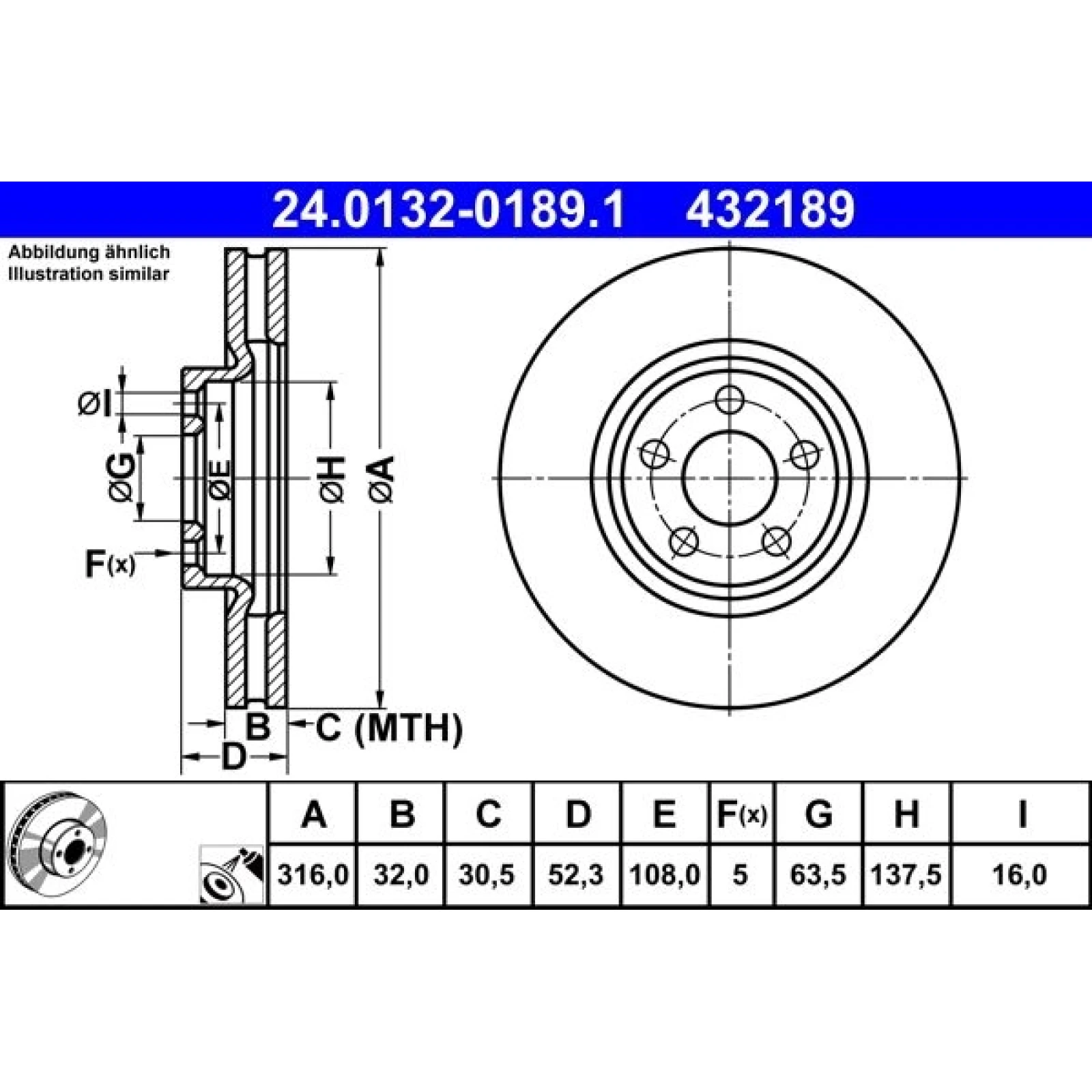 Bremsscheibe 24.0132-0189.1