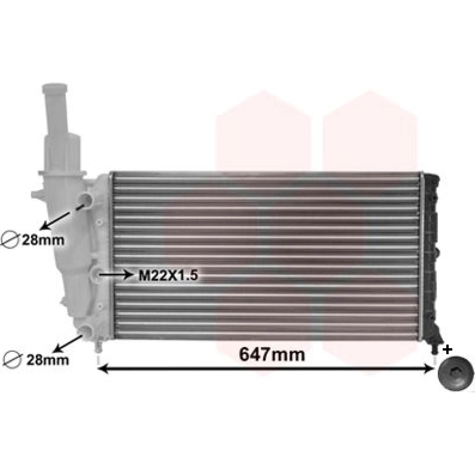 VAN WEZEL Kühler, Motorkühlung 17002140