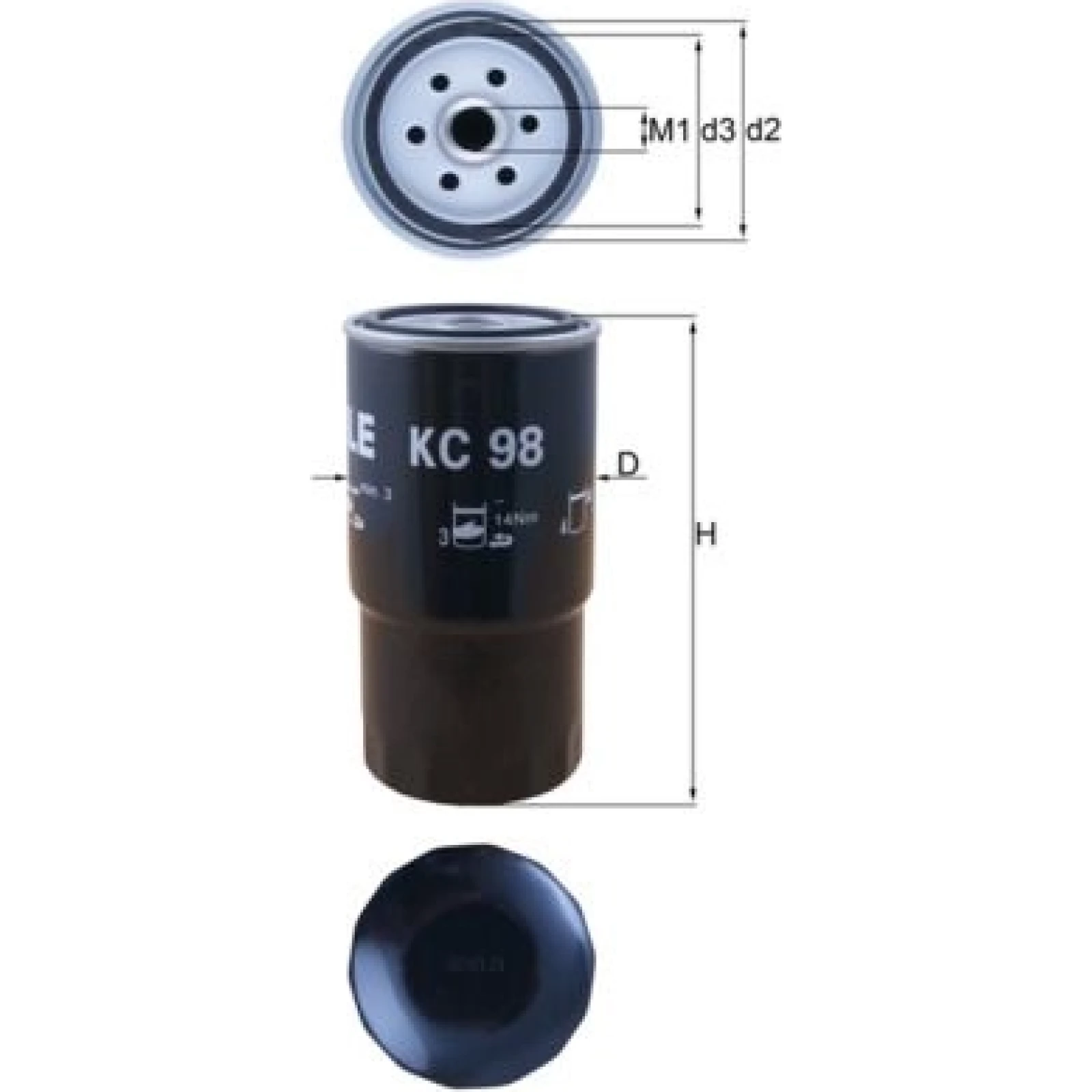 MAHLE Kraftstofffilter KC 98
