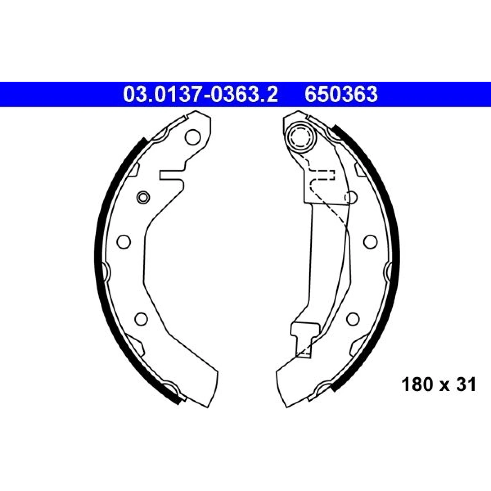 Bremsbackensatz 03.0137-0363.2