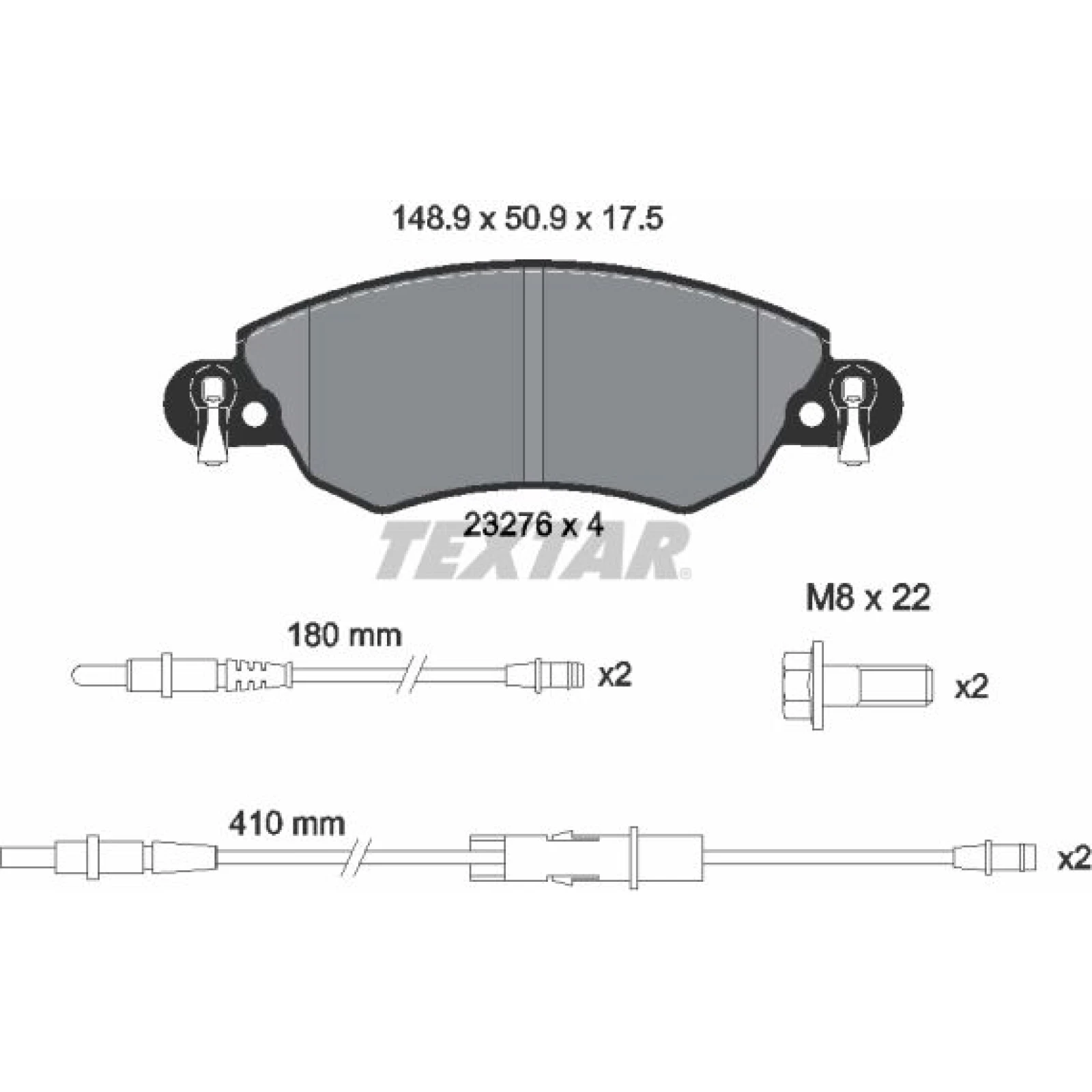 Bremsbelagsatz Citroen P. C5 2327601