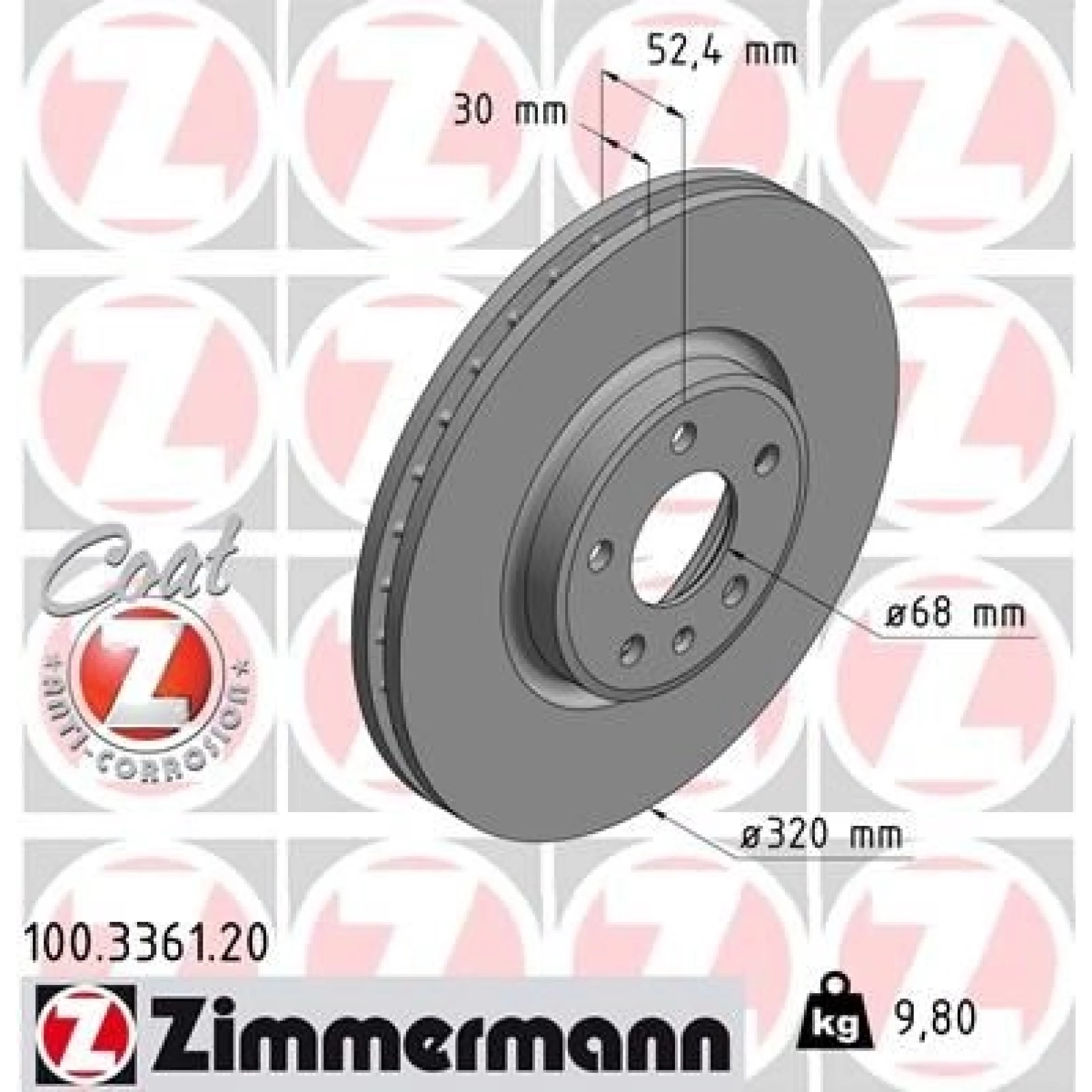 ZIMMERMANN Bremsscheibe 100.3361.20