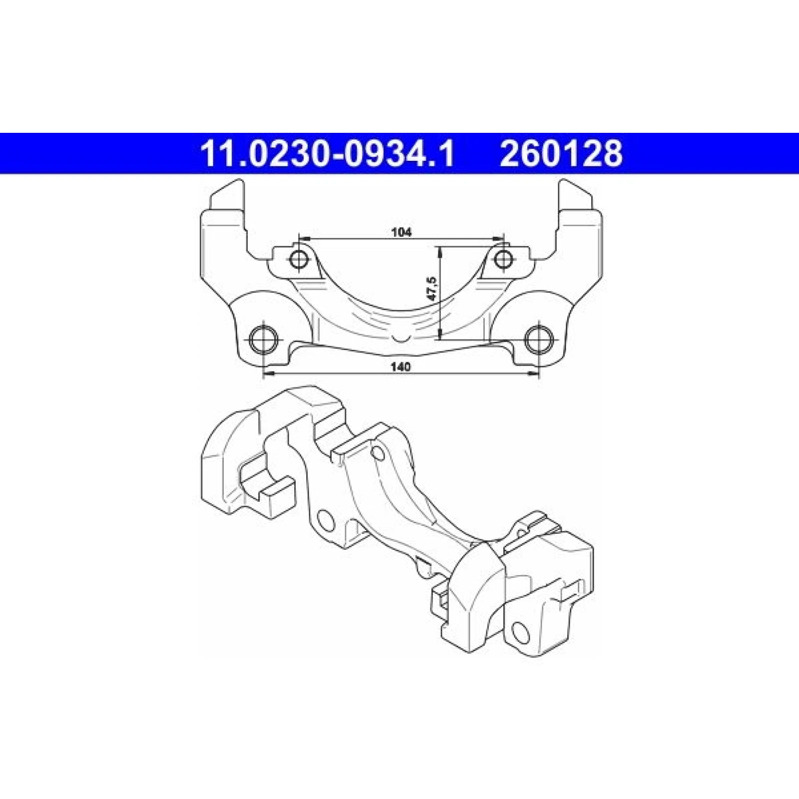 Halter, Bremssattel 11.0230-0934.1