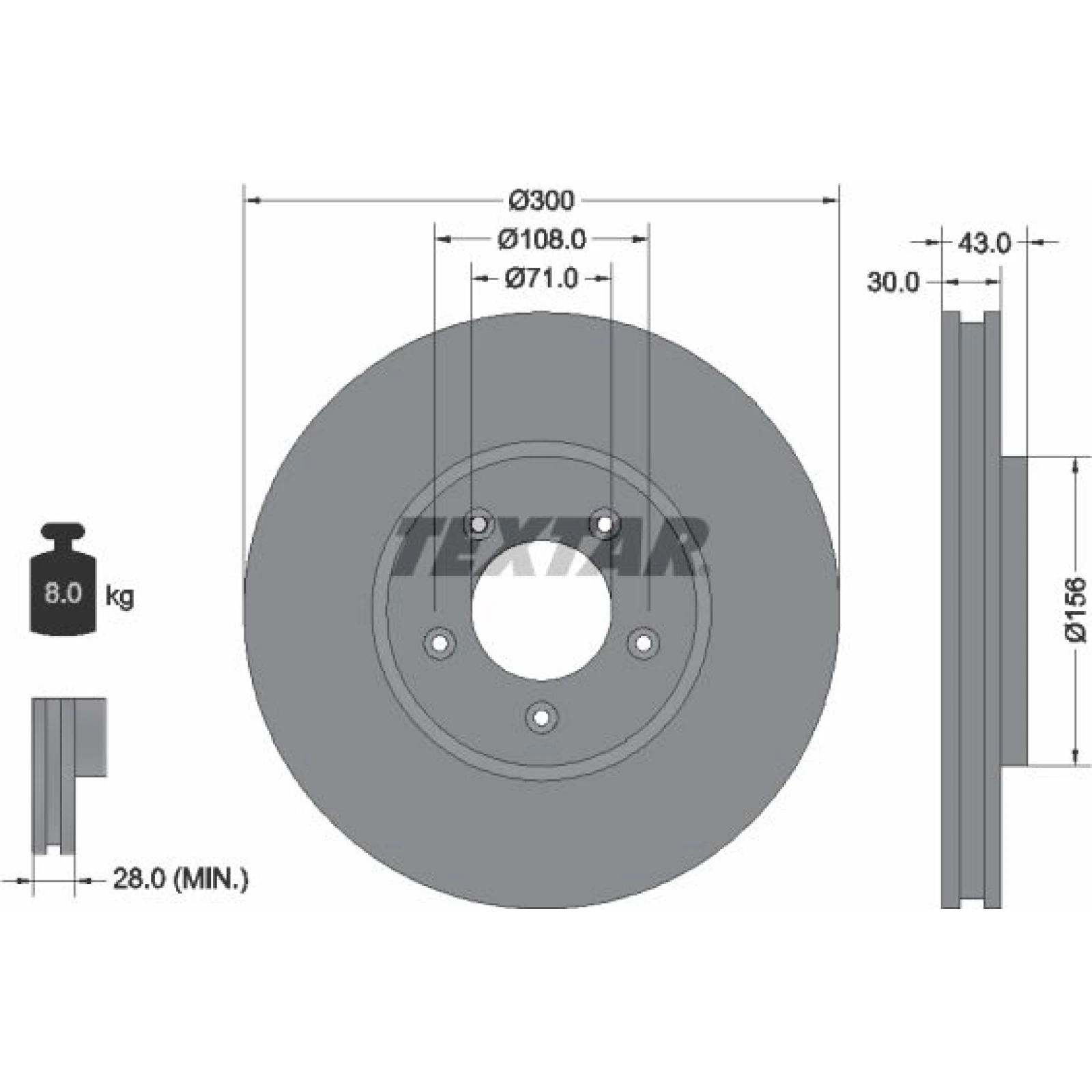 Bremsscheibe Jaguar P. S-Type 92099003