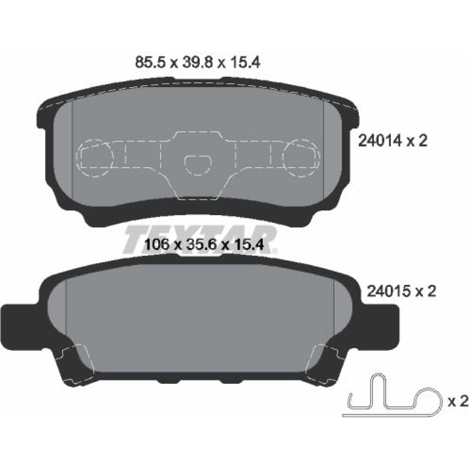 Bremsbelagsatz Mitsubishi T. Outlander 03-/Lancer 08-/Jeep 2401401