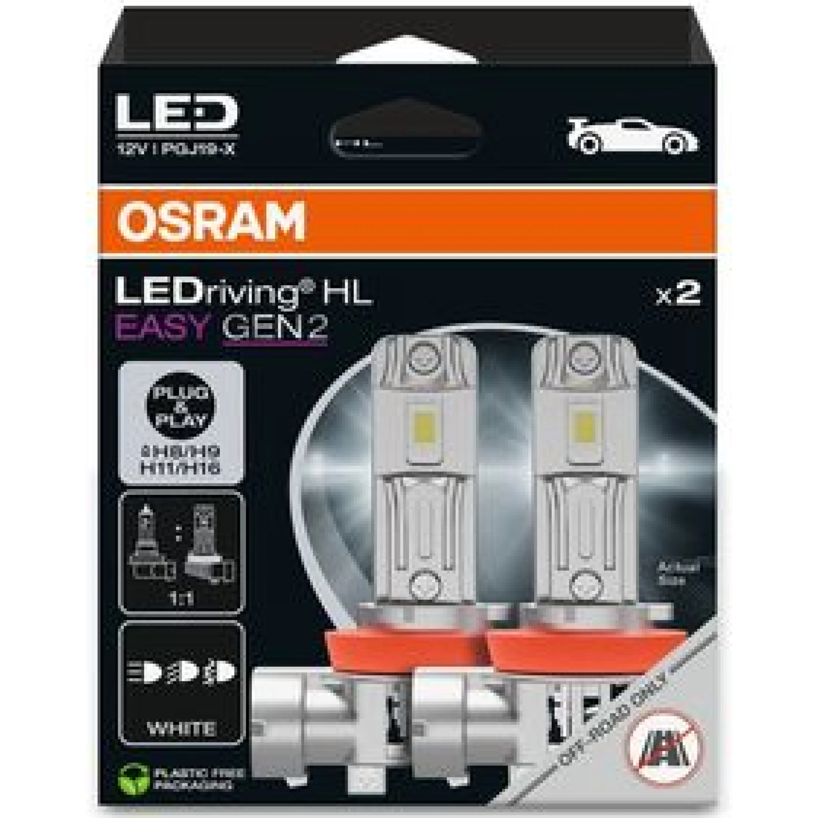 LED HL EASY GEN2 H8/H9/H11/H16 64211DWESY2-2HB