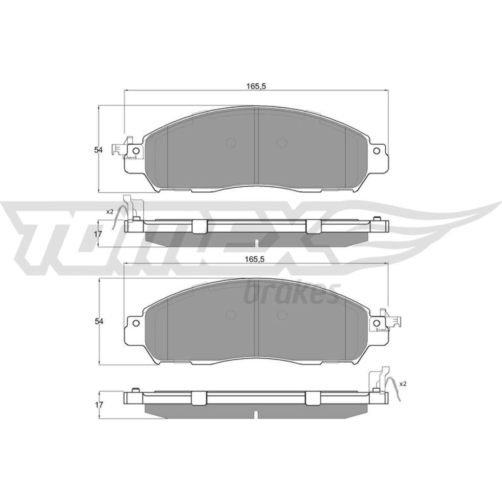 TOMEX brakes Bremsbelagsatz, Scheibenbremse TX 18-41