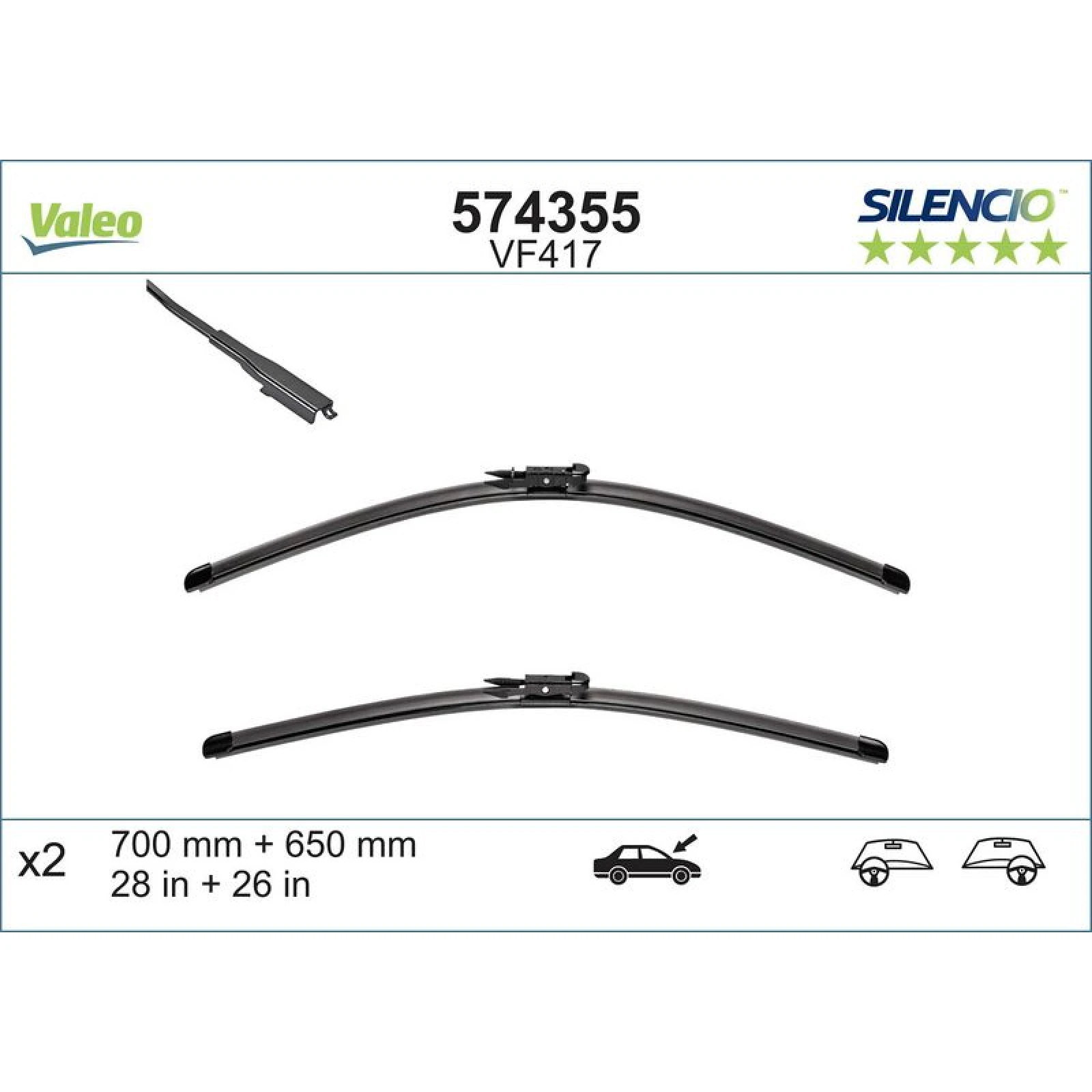 VM417 VALEO Silencio X.TRM Wischer 574355