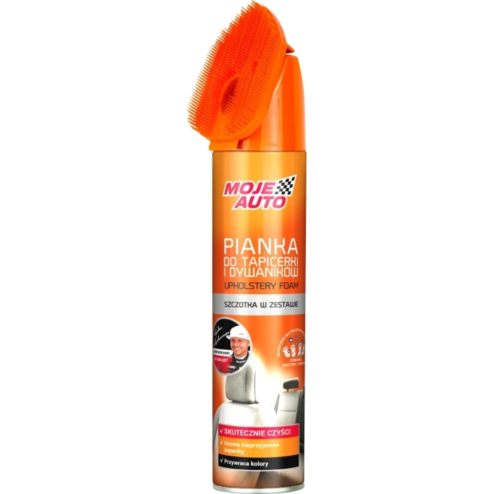 MOJE AUTO AMT19-589 Polsterreiniger-Schaum 520 ml mit Bürste