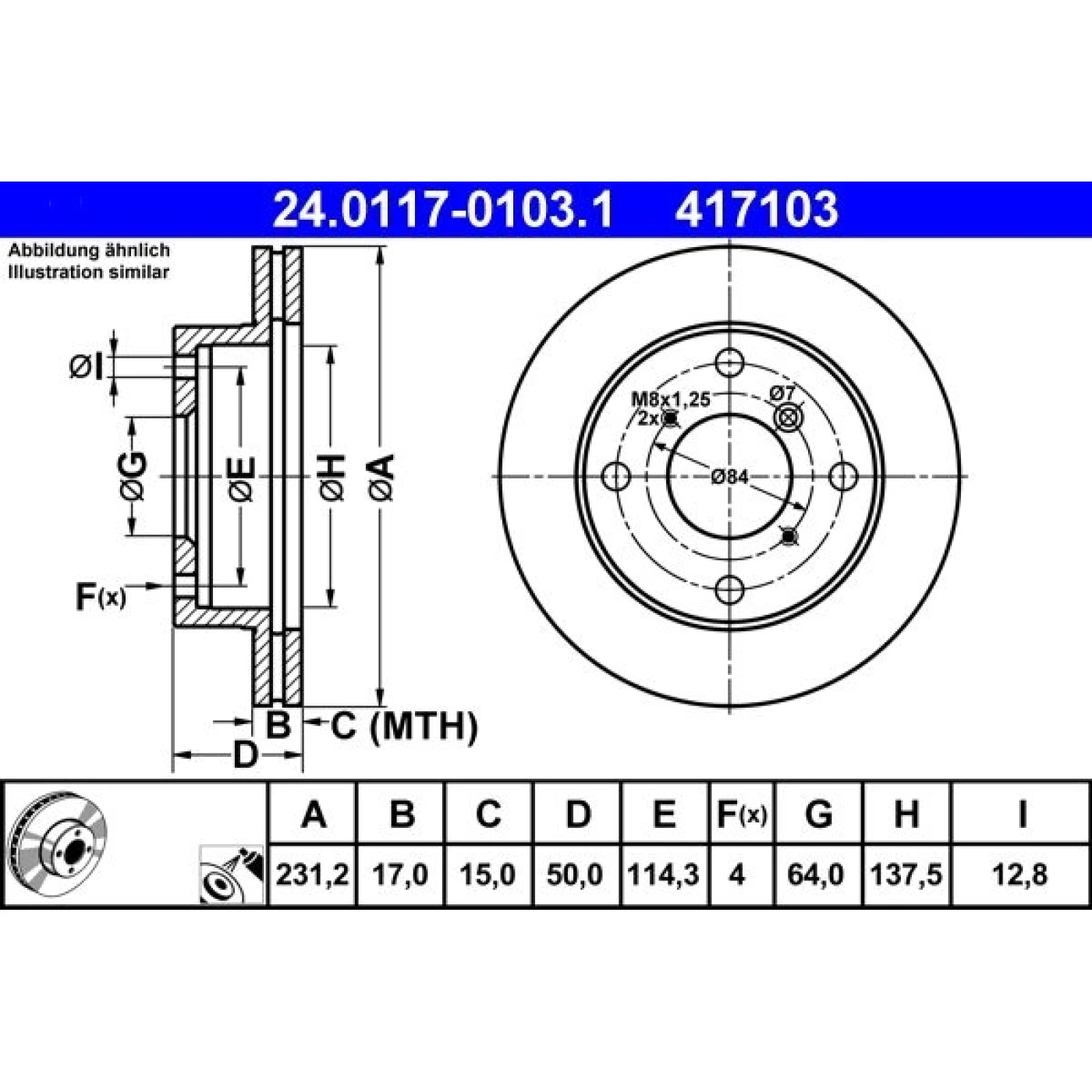 Bremsscheibe 24.0117-0103.1