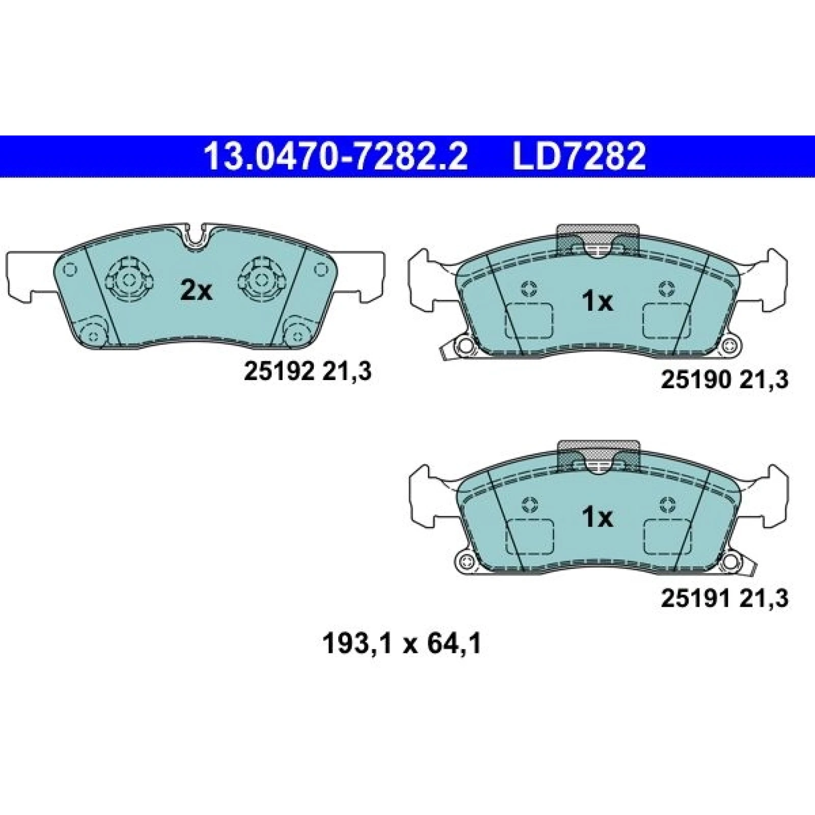 Bremsbelagsatz Db P. W166/X166 Gl/Ml Klasse 11 – Keramik 13.0470-7282.2
