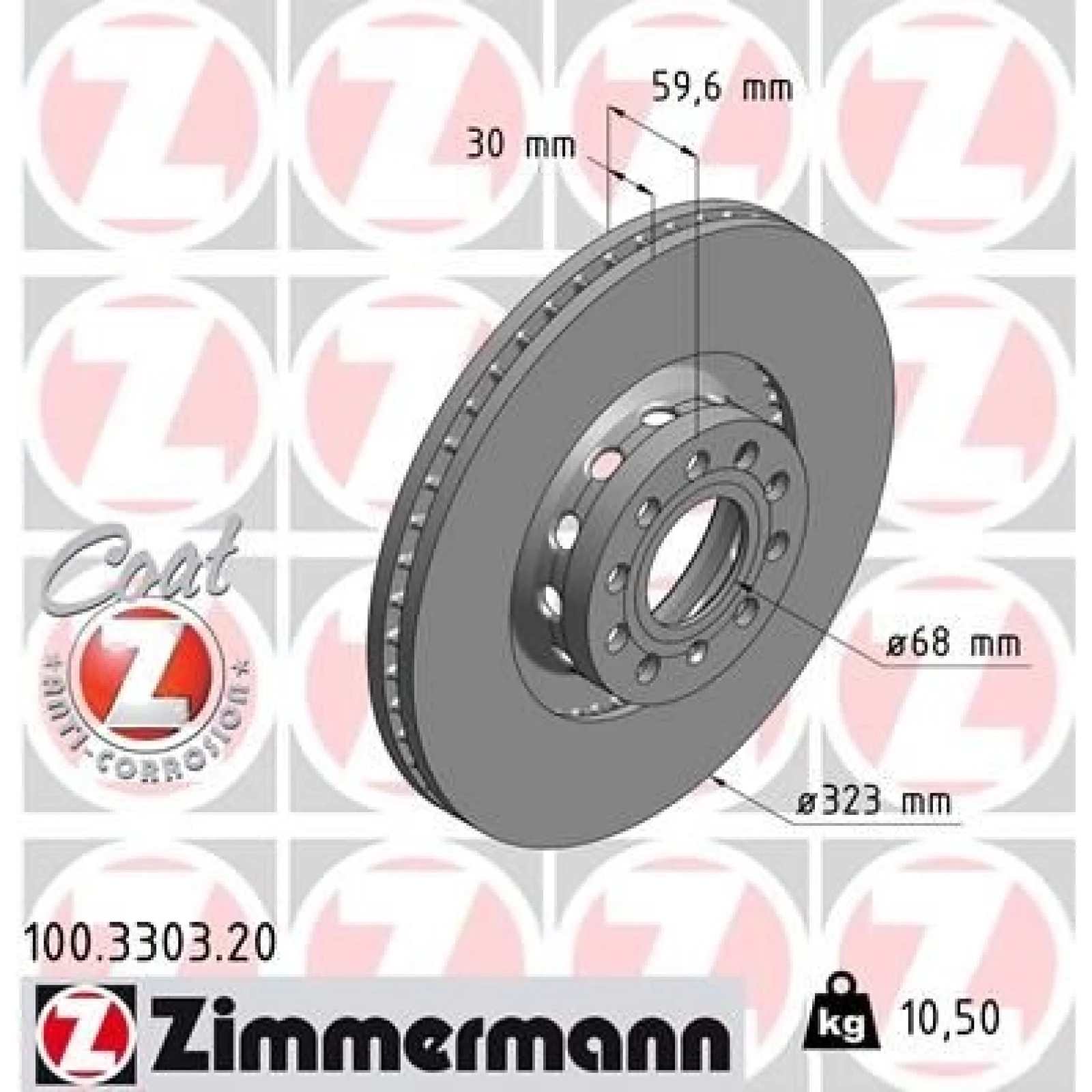 ZIMMERMANN Bremsscheibe 100.3303.20