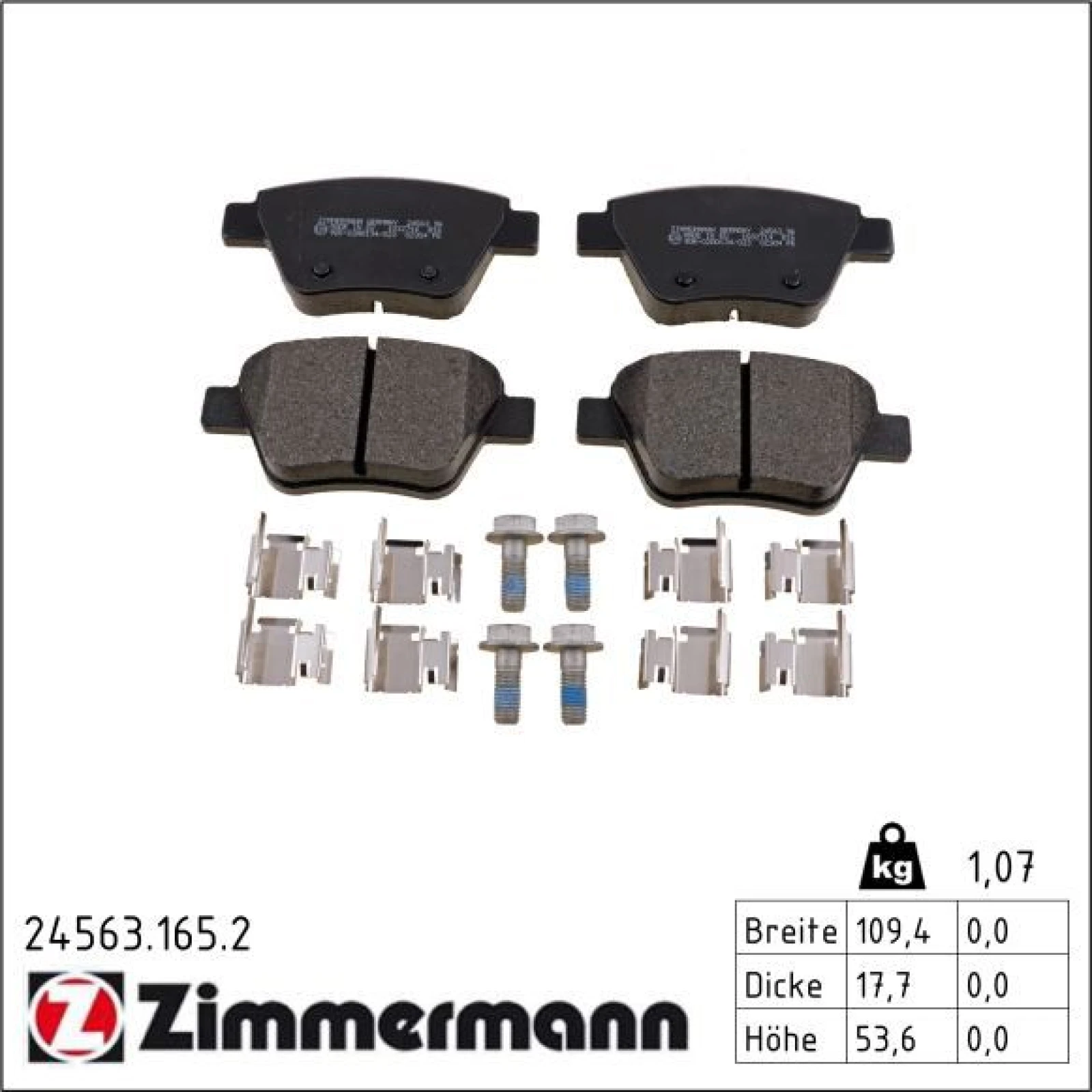 ZIMMERMANN Bremsbeläge 24563.165.2