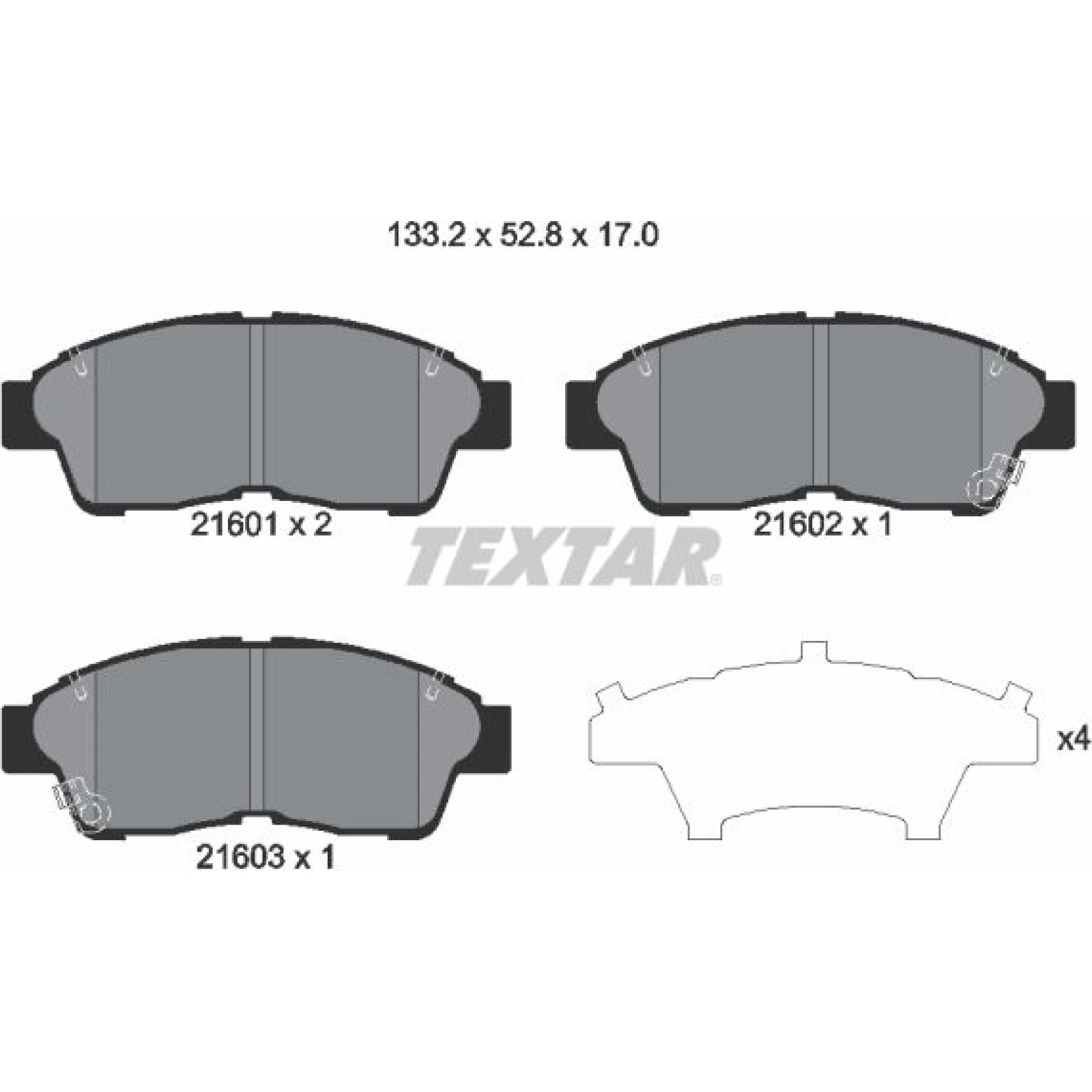 Bremsbelagsatz Toyota P. Corolla 92-/Celica/Rav 4 2160101