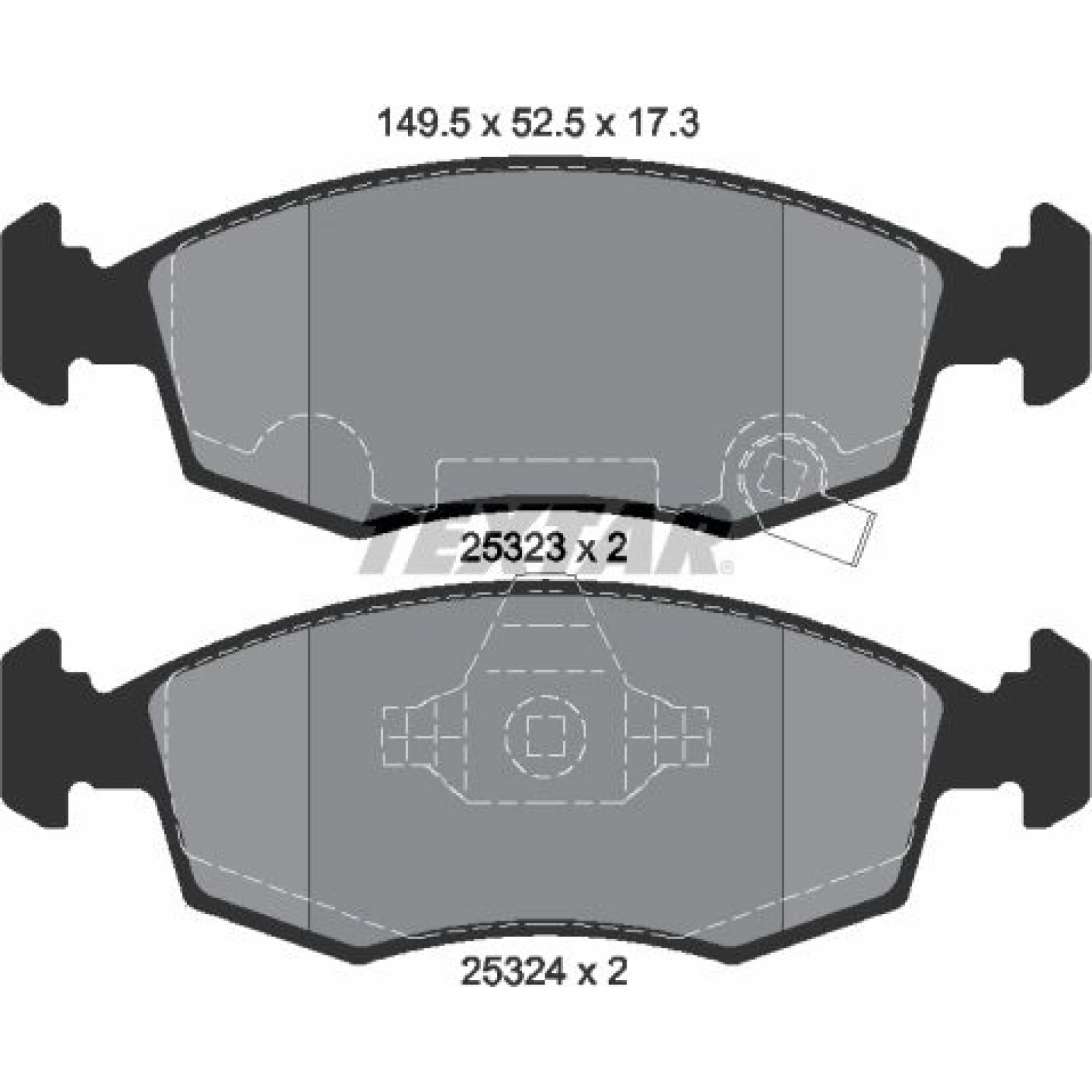 Bremsbelagsatz Fiat P. Panda 0,9-1,3 B/D 12 2532301