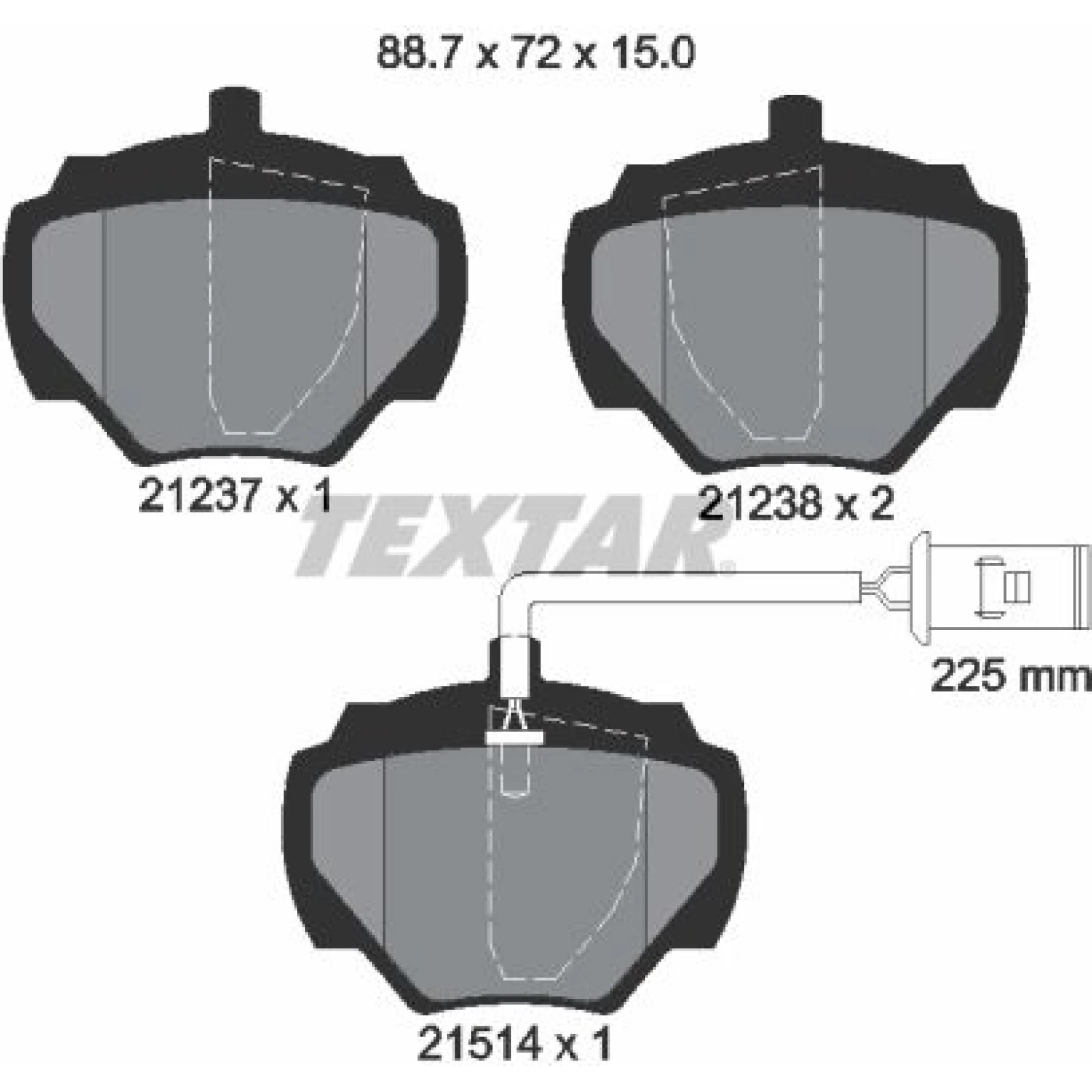 Bremsbelagsatz Land Rover T. Discovery 94-/Defender 98-16 2123701