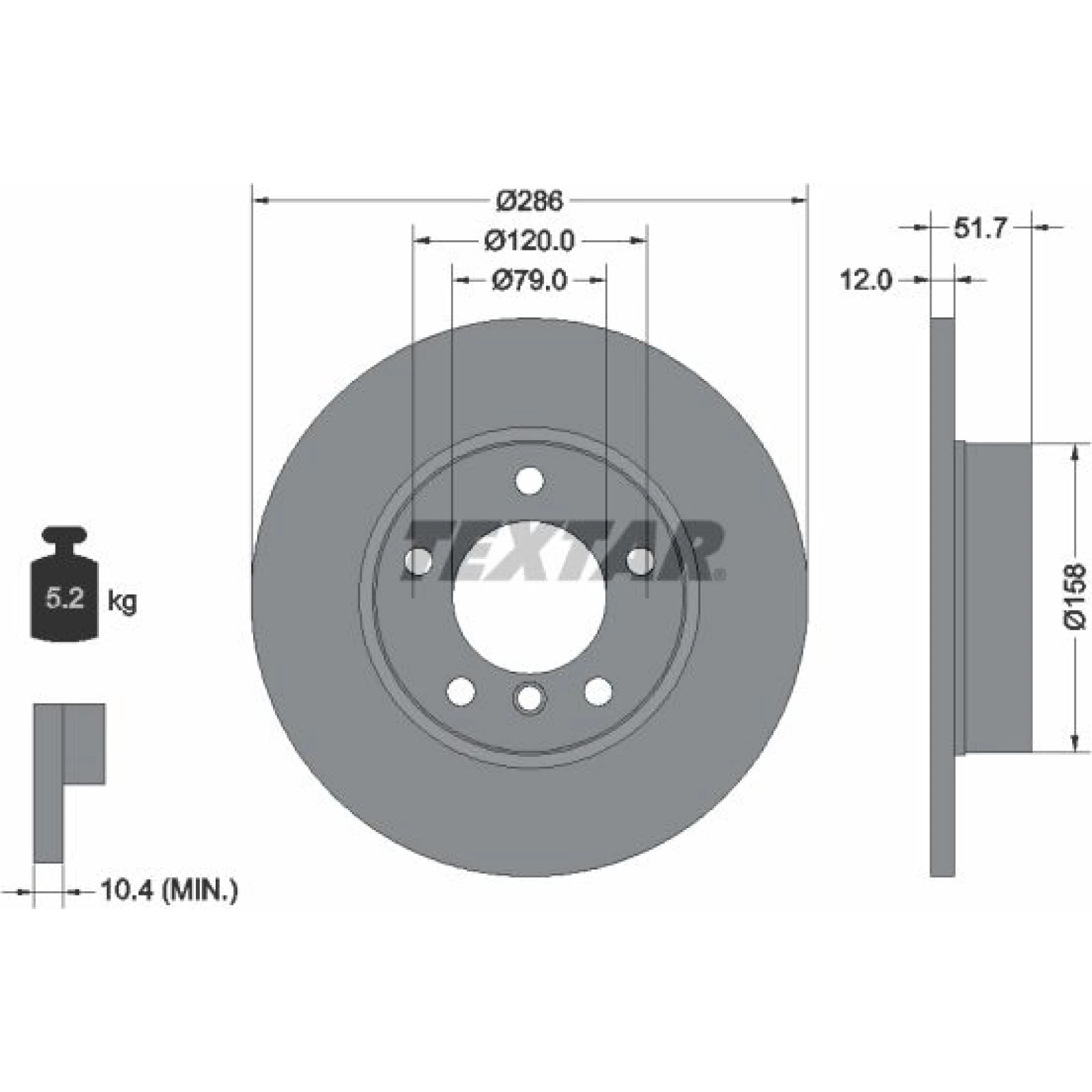 Bremsscheibe Bmw P. E36 90 92055503