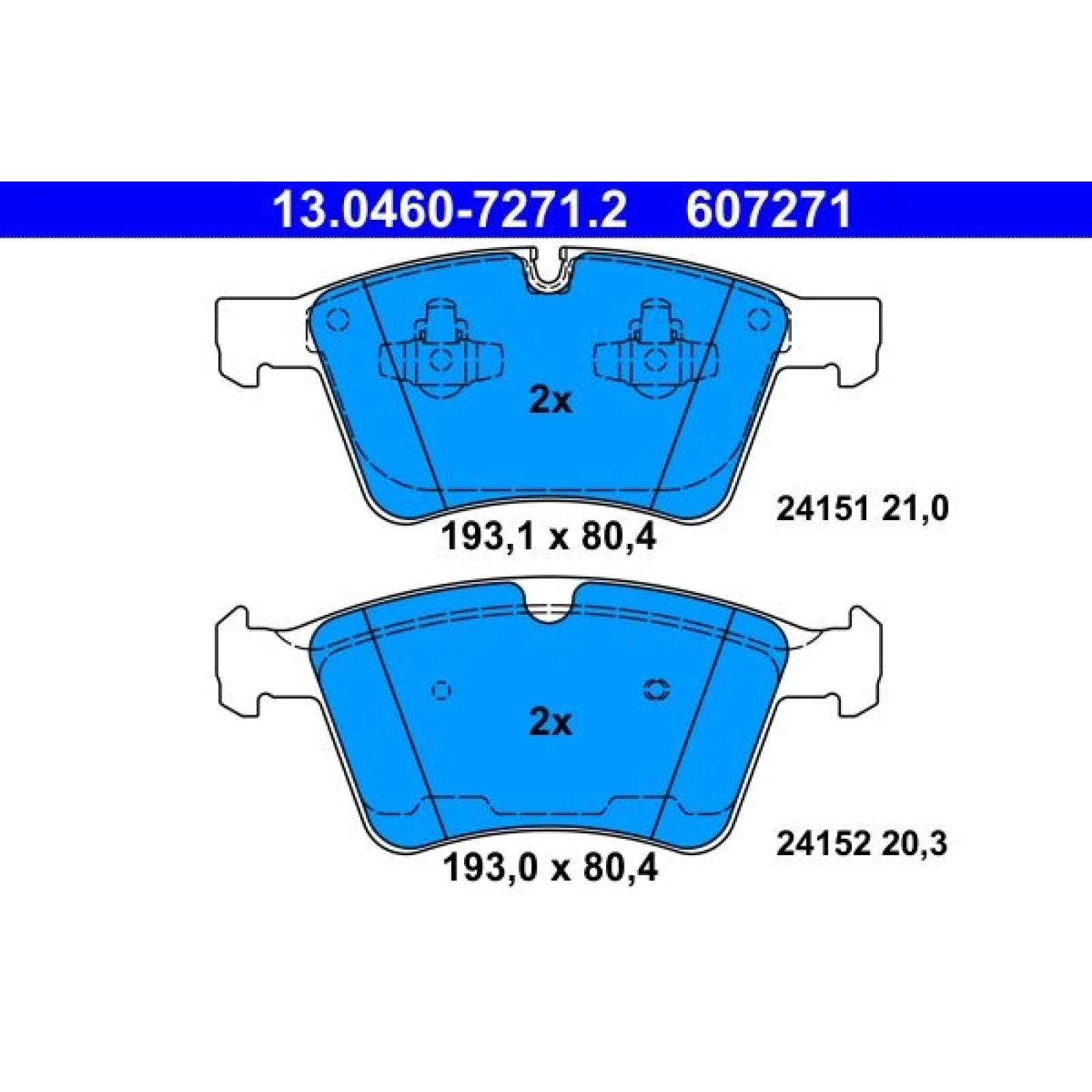 Bremsbelagsatz Db P. X164 Gl 4-Matic 06-12 13.0460-7271.2