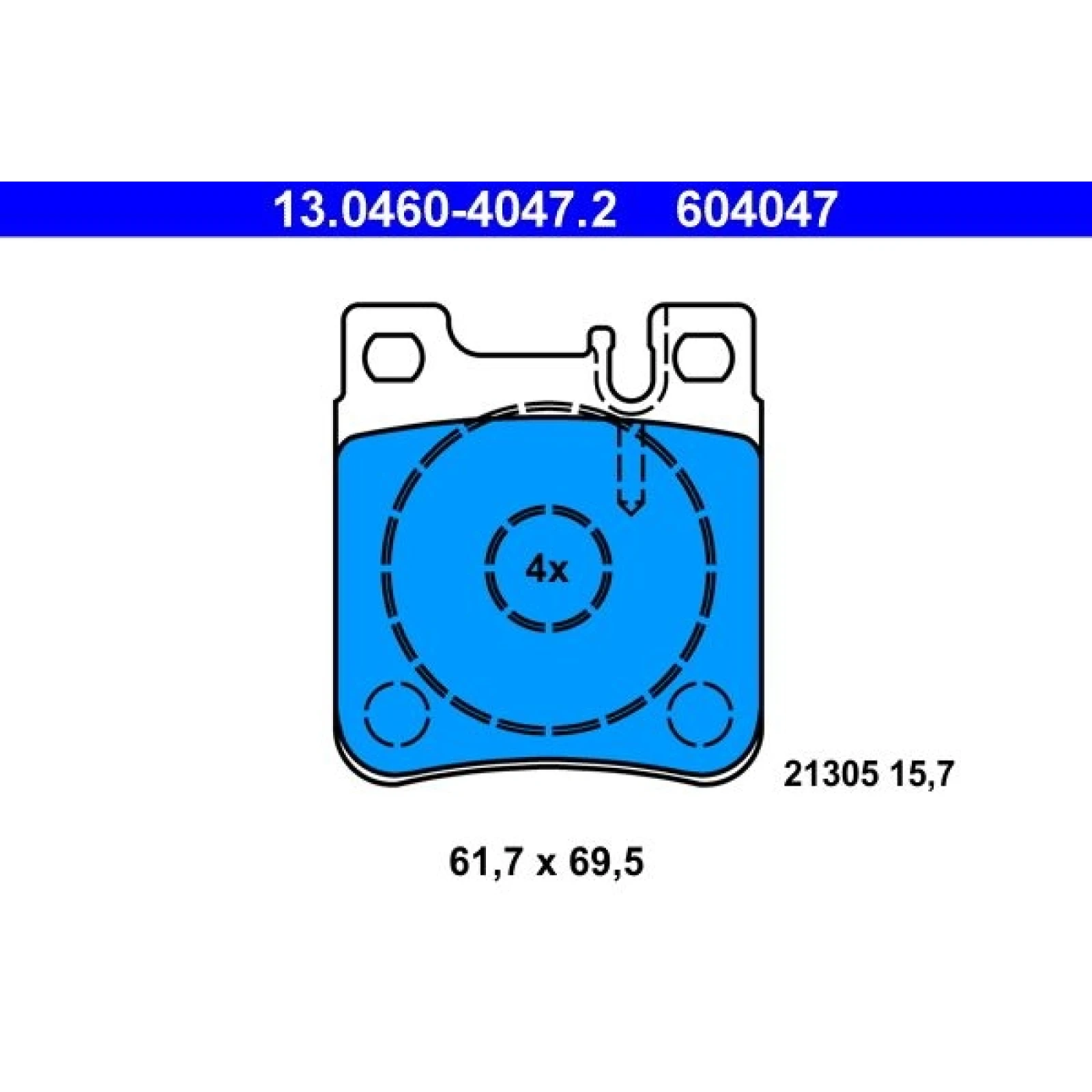 Bremsbelagsatz Db T. W124/W202/W203/W210/W220 91-08 13.0460-4047.2