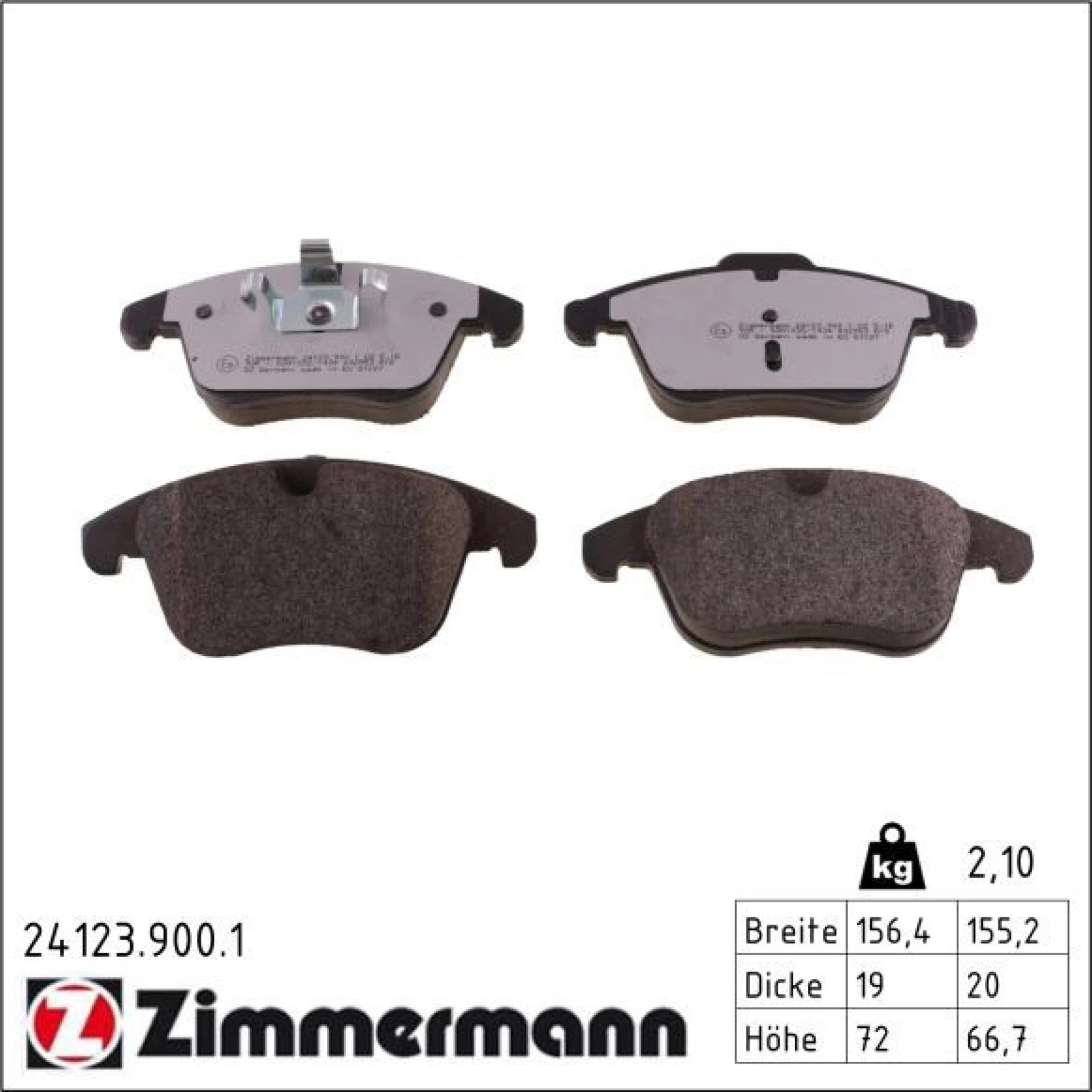 ZIMMERMANN Bremsbeläge 24123.900.1