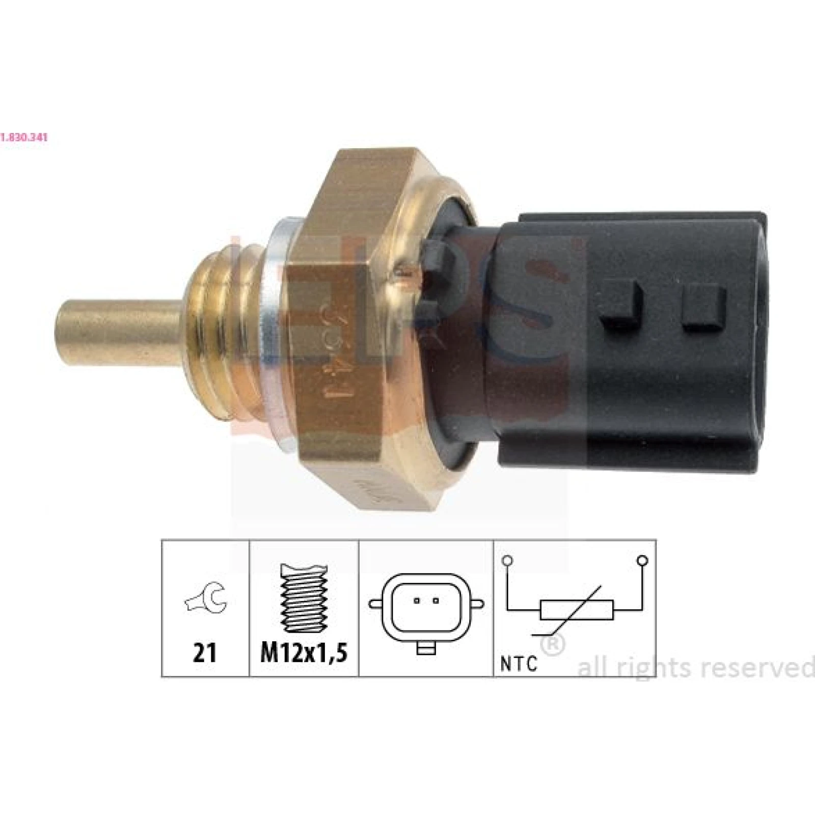 Sensor, Kühlmitteltemperatur 1.830.341