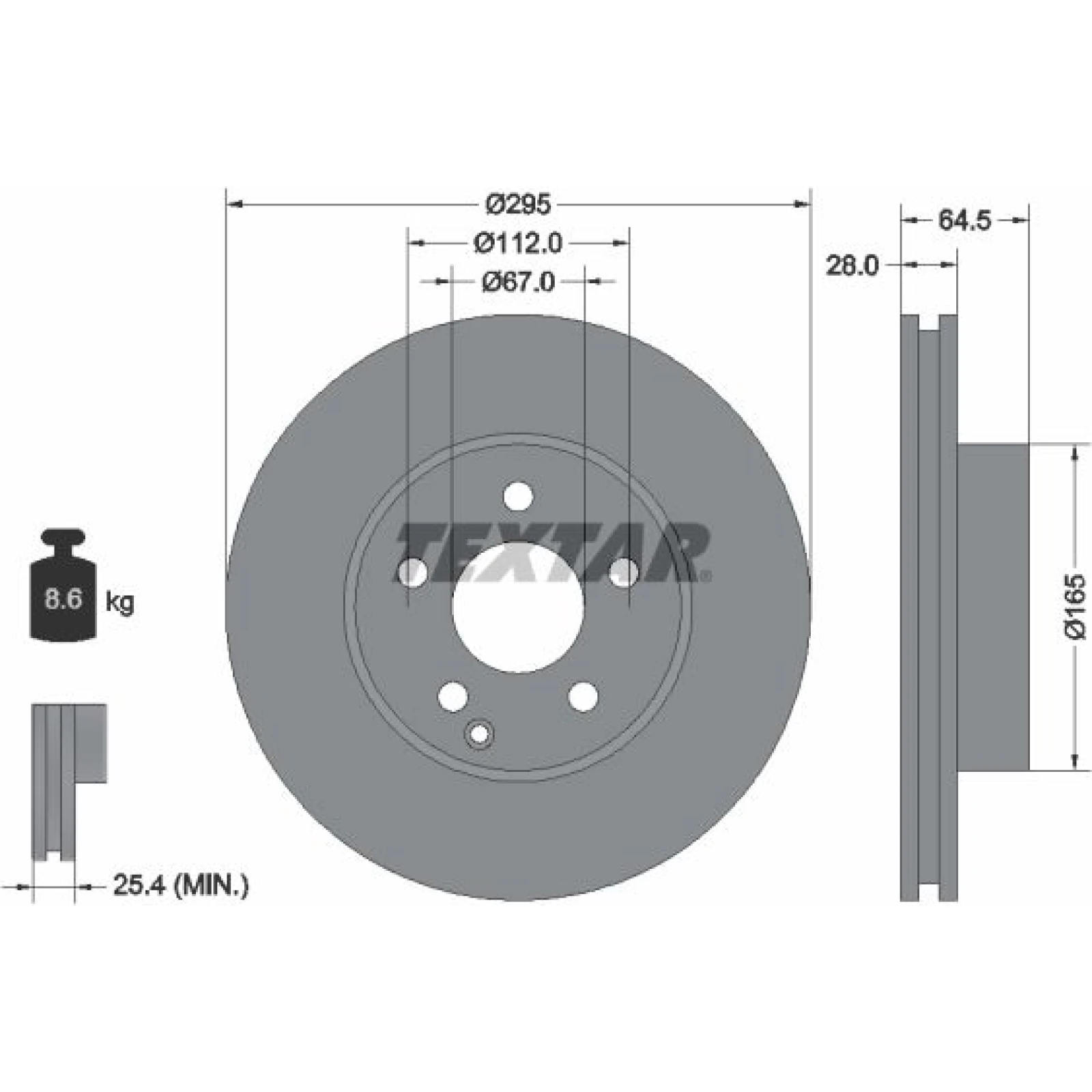 Textar Bremsscheibe 92163205