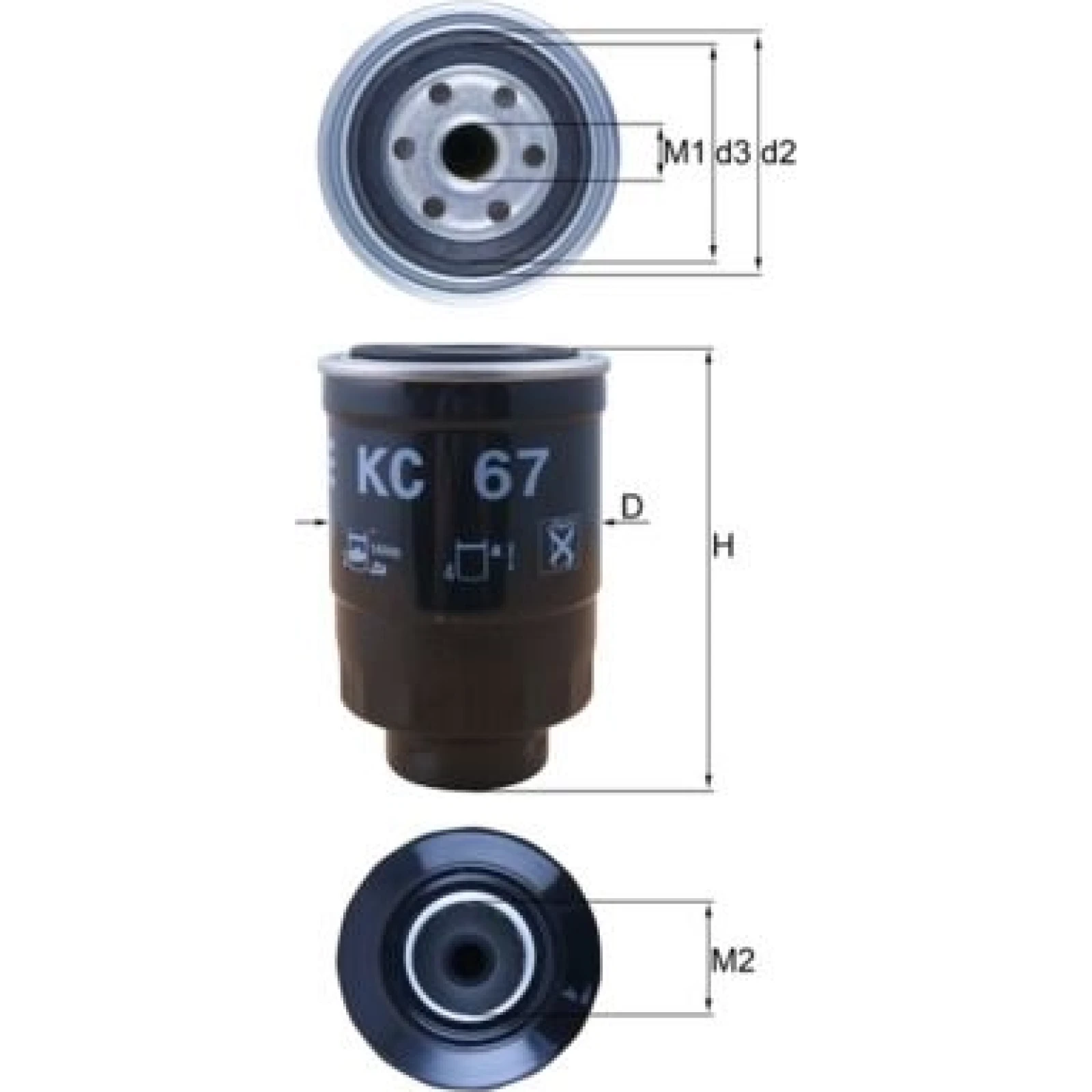 MAHLE Kraftstofffilter KC 67