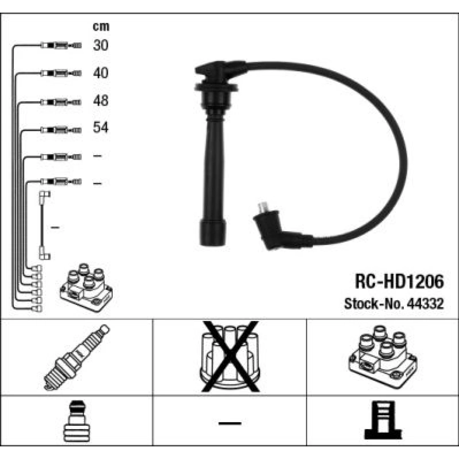RC-HD1206 NGK - Zündkabelsatz 44332