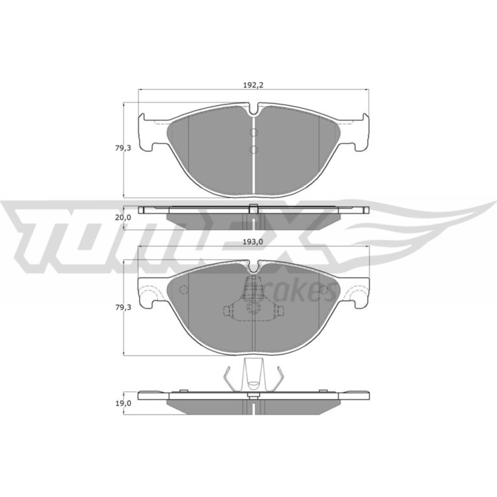 TOMEX brakes Bremsbelagsatz, Scheibenbremse TX 16-66