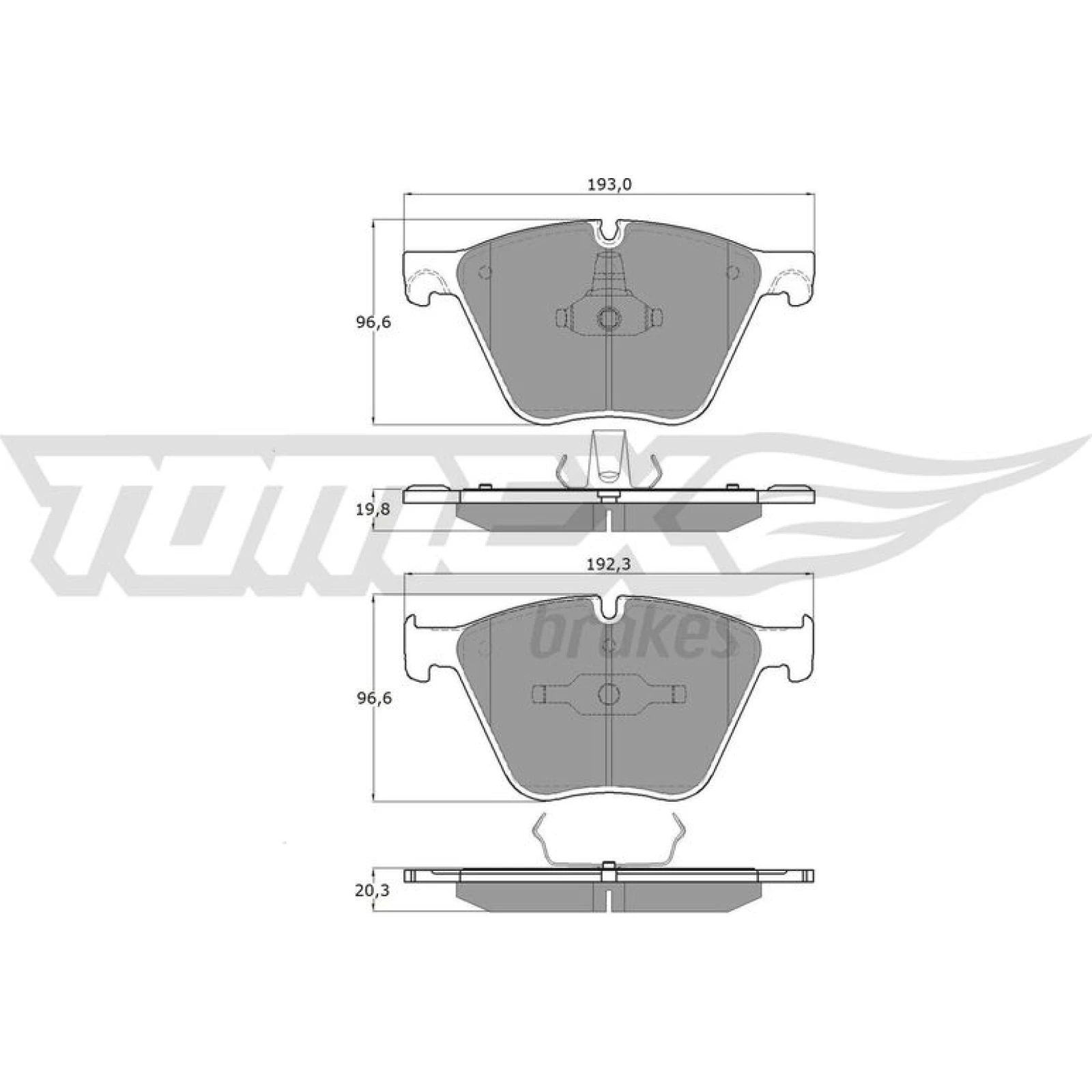 TOMEX brakes Bremsbelagsatz, Scheibenbremse TX 19-45