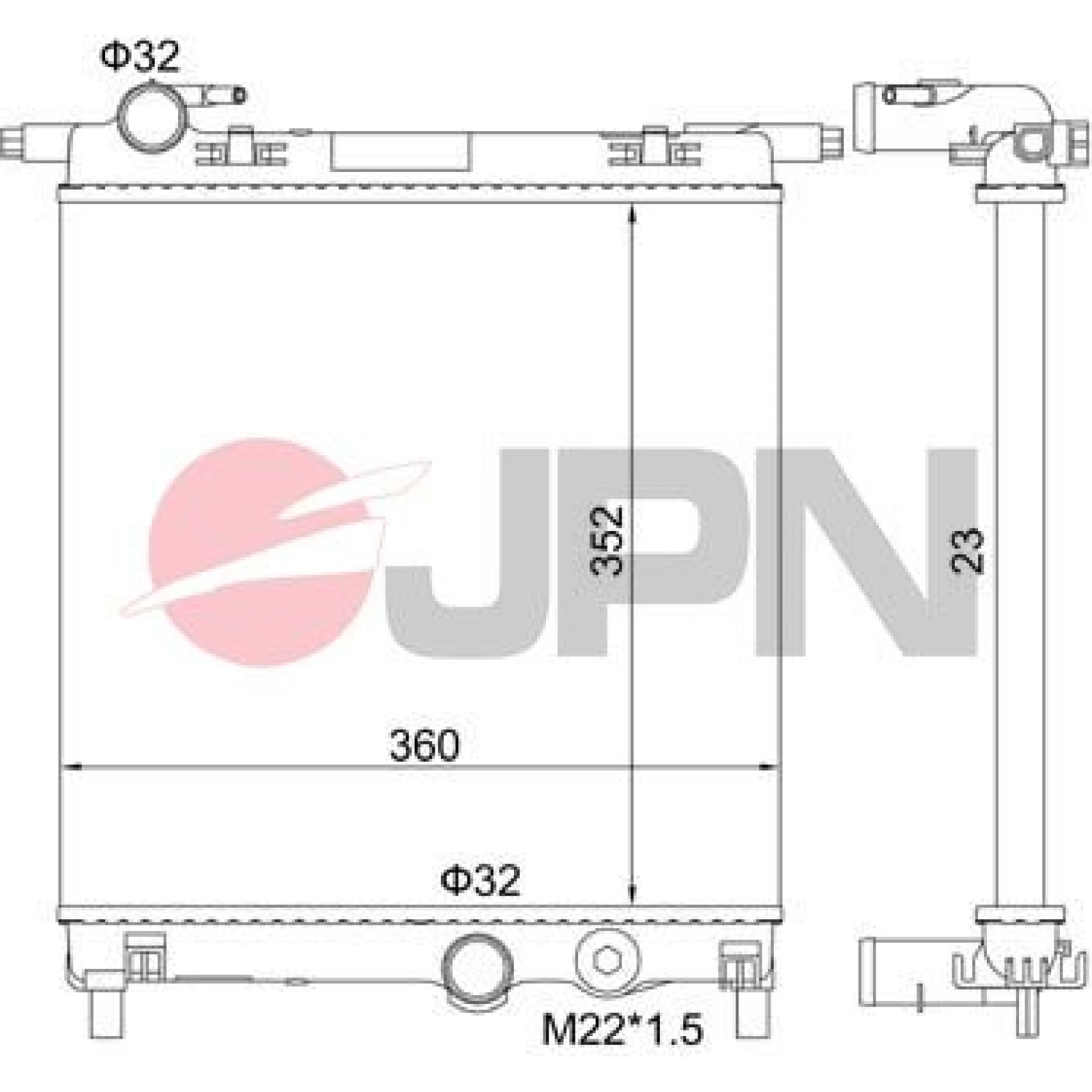 JPN Kühler, Motorkühlung 60C9067-JPN