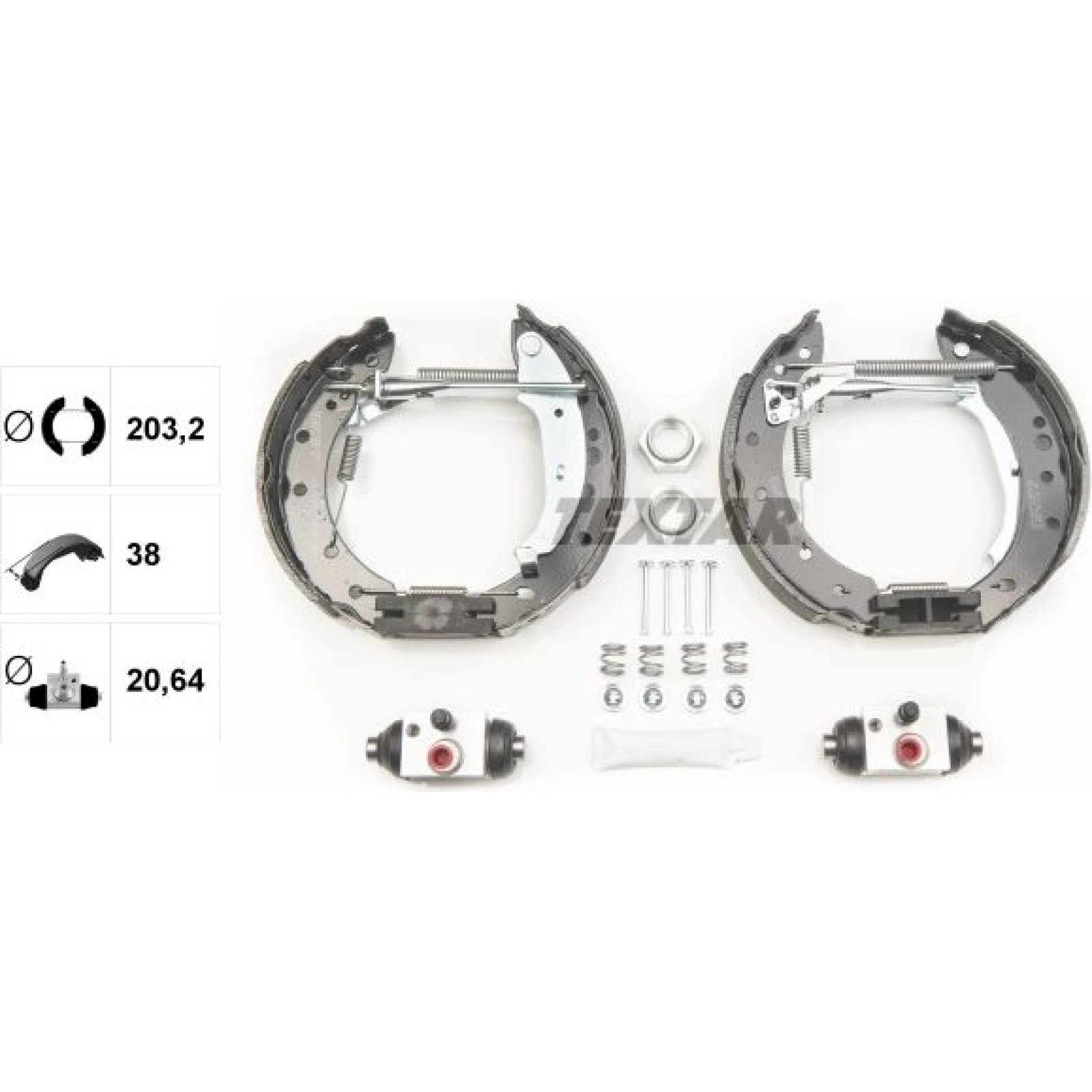 Satz Bremsbacken Citroen/Peugeot/Renault Saxo,Xsara,Zx,106,203,306,Clio,Laguna,Twingo 93 84061801