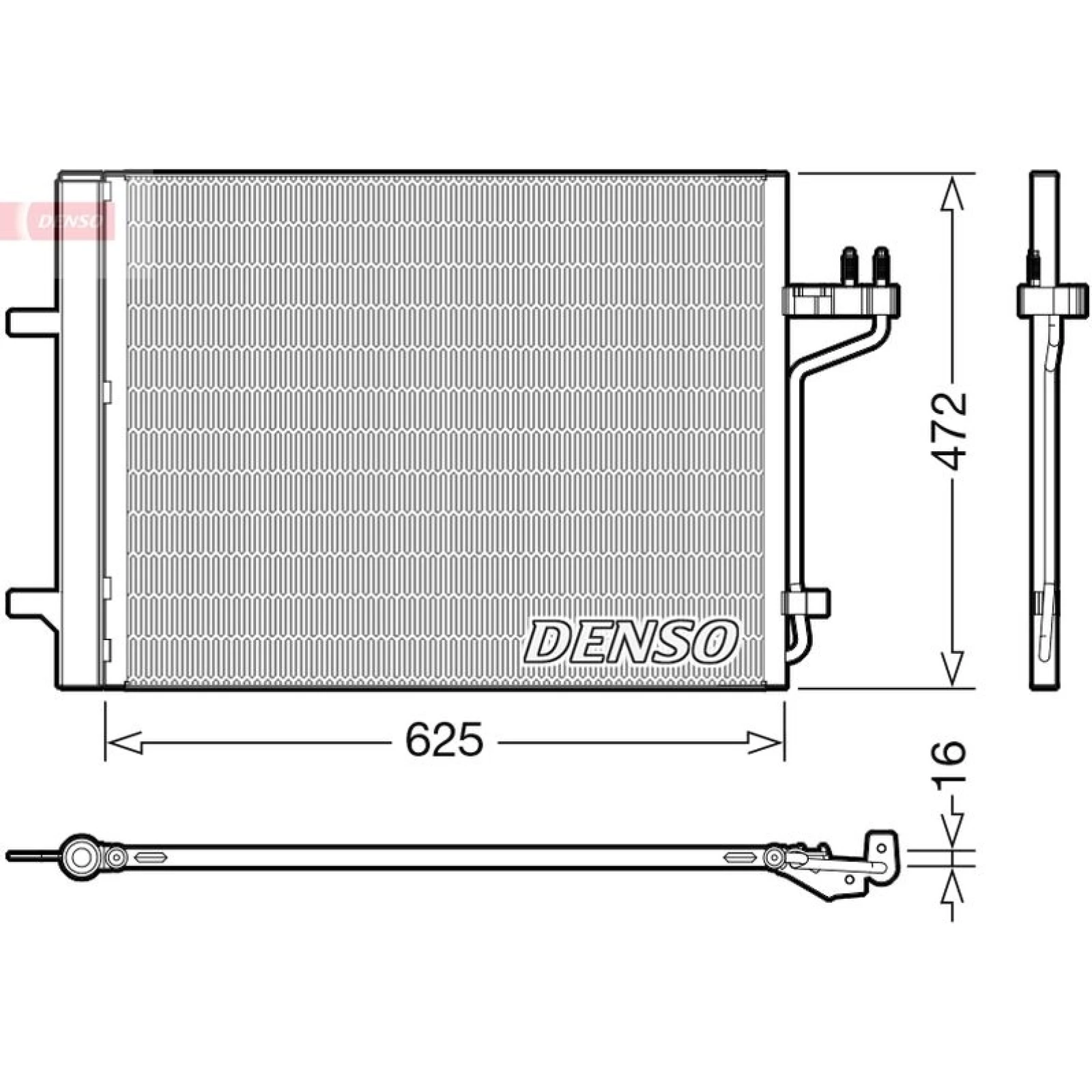 DENSO Kondensator, Klimaanlage DCN10047