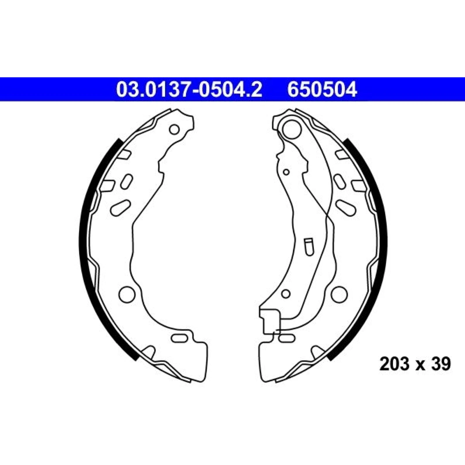 ATE Bremsbackensatz 03.0137-0504.2