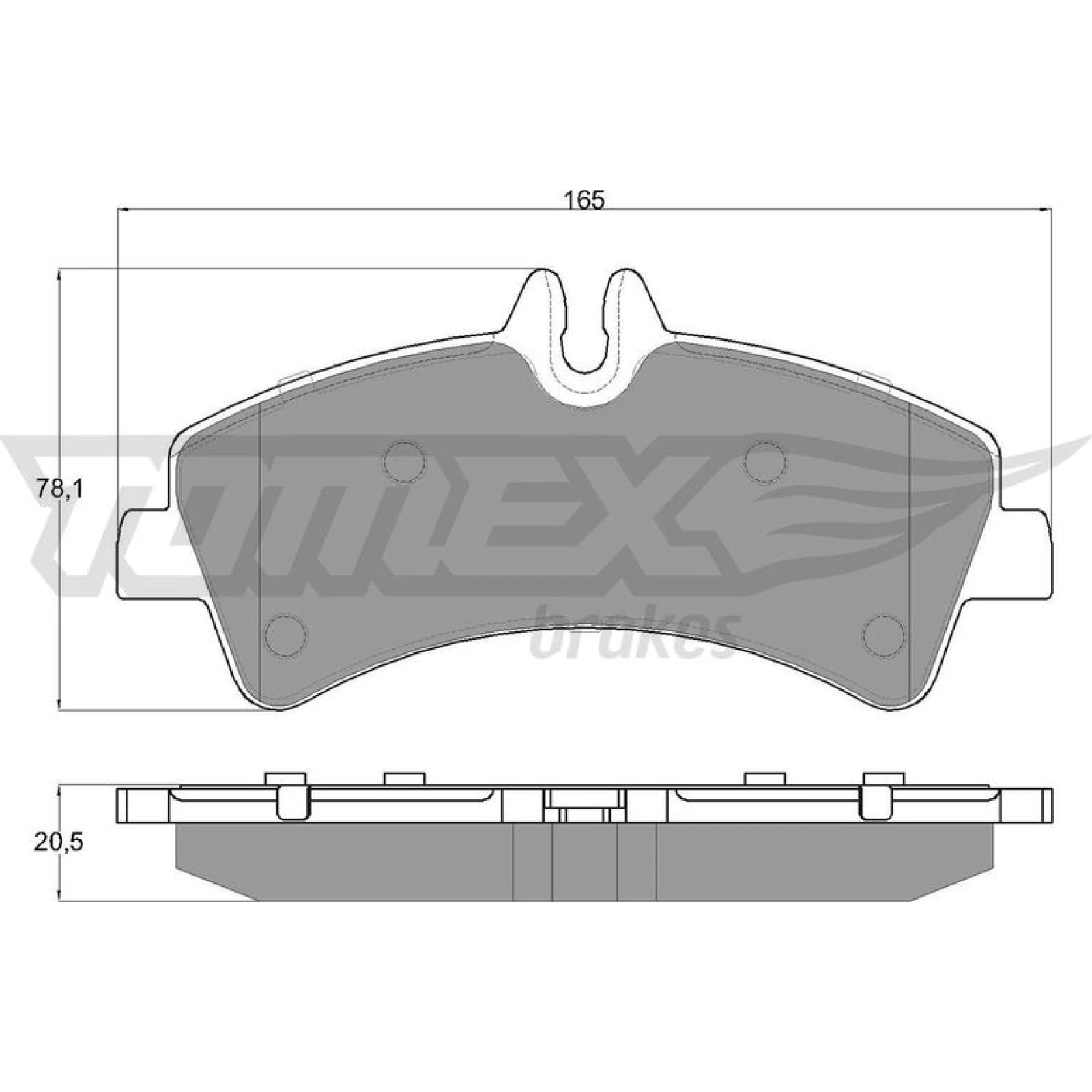 TOMEX brakes Bremsbelagsatz, Scheibenbremse TX 14-26