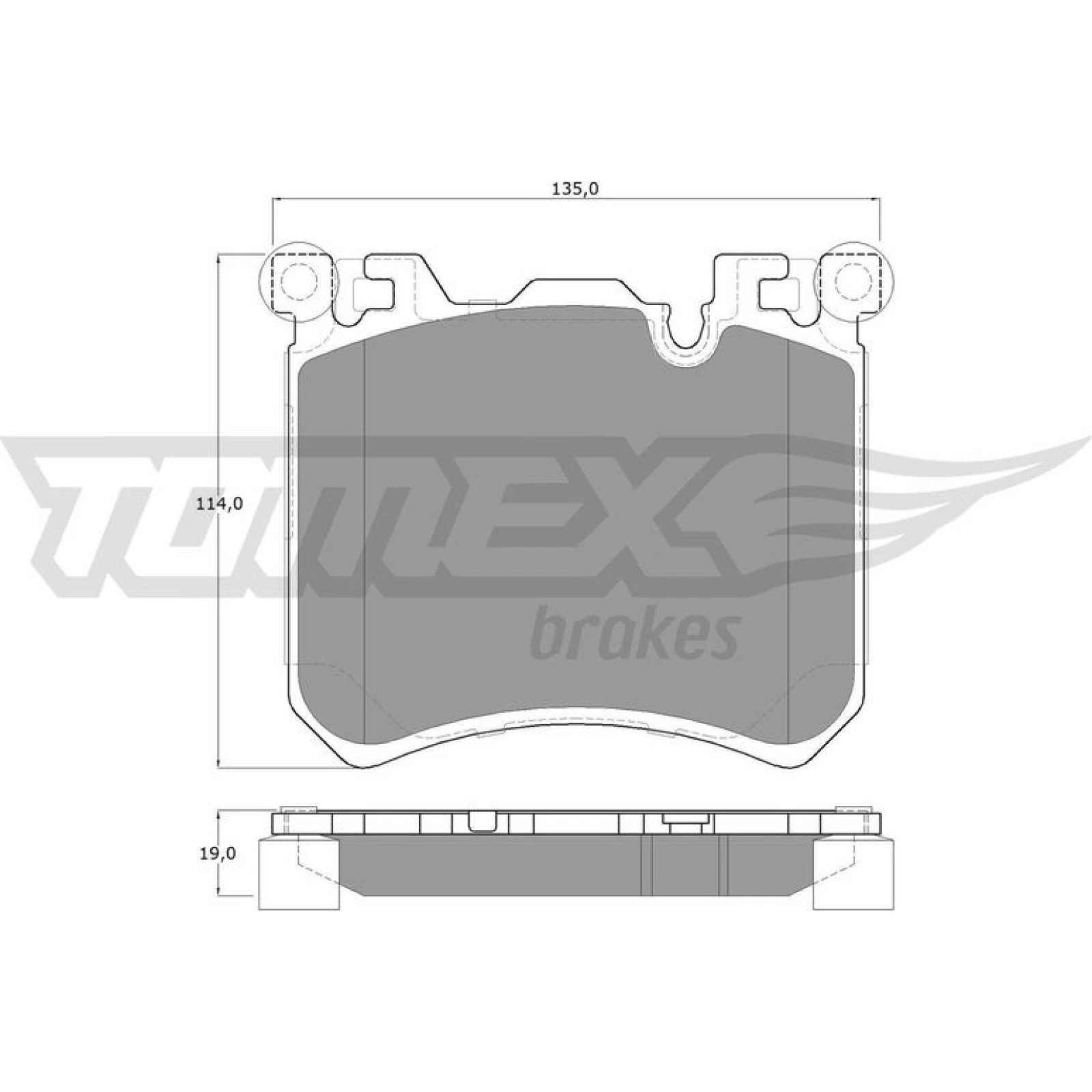 TOMEX brakes Bremsbelagsatz, Scheibenbremse TX 19-46