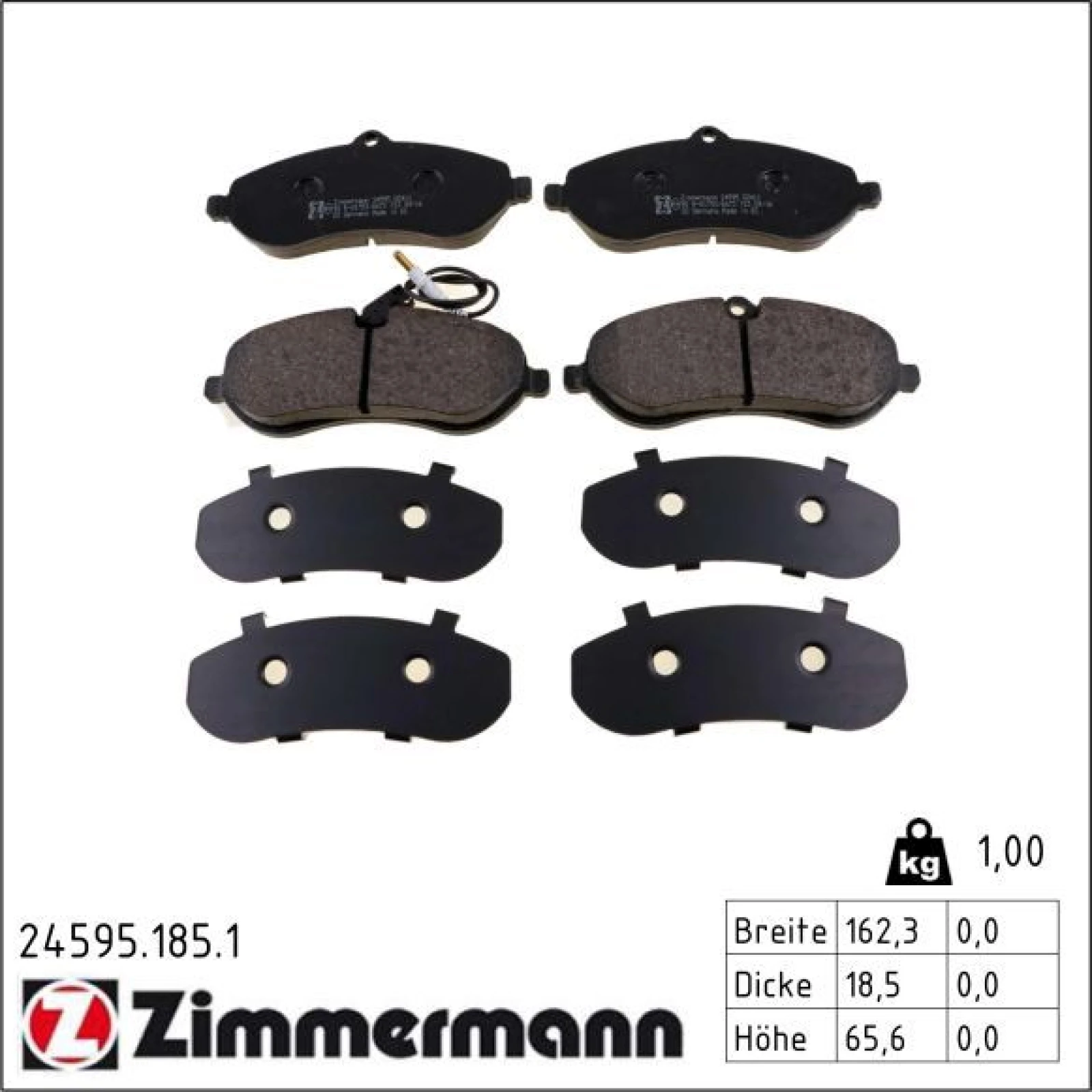 ZIMMERMANN Bremsbeläge 24595.185.1