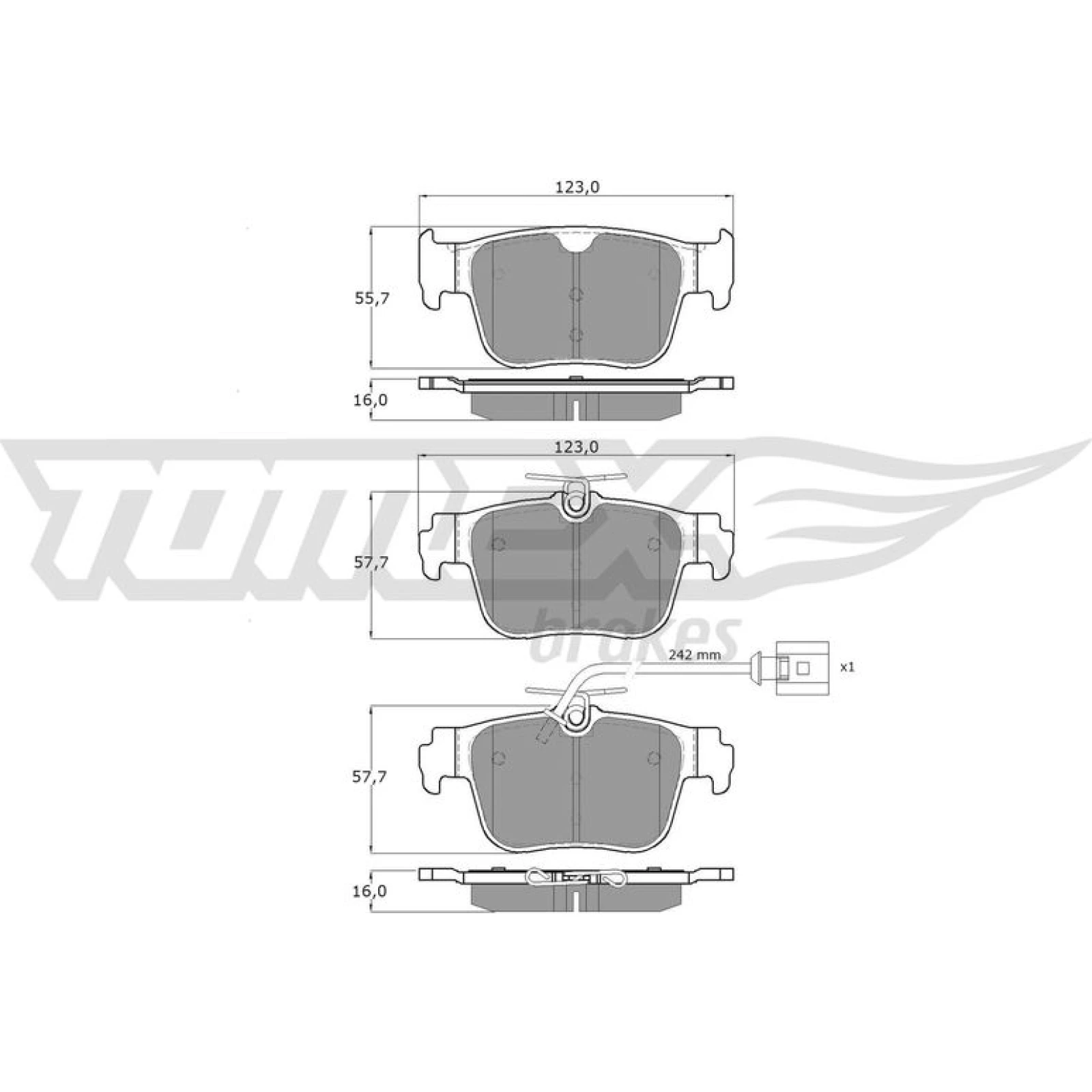 TOMEX brakes Bremsbelagsatz, Scheibenbremse TX 60-101