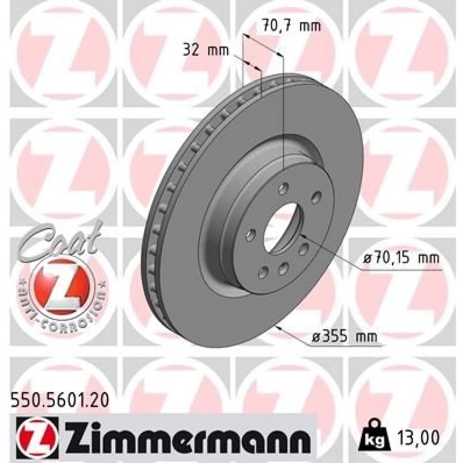 ZIMMERMANN Bremsscheibe 550.5601.20