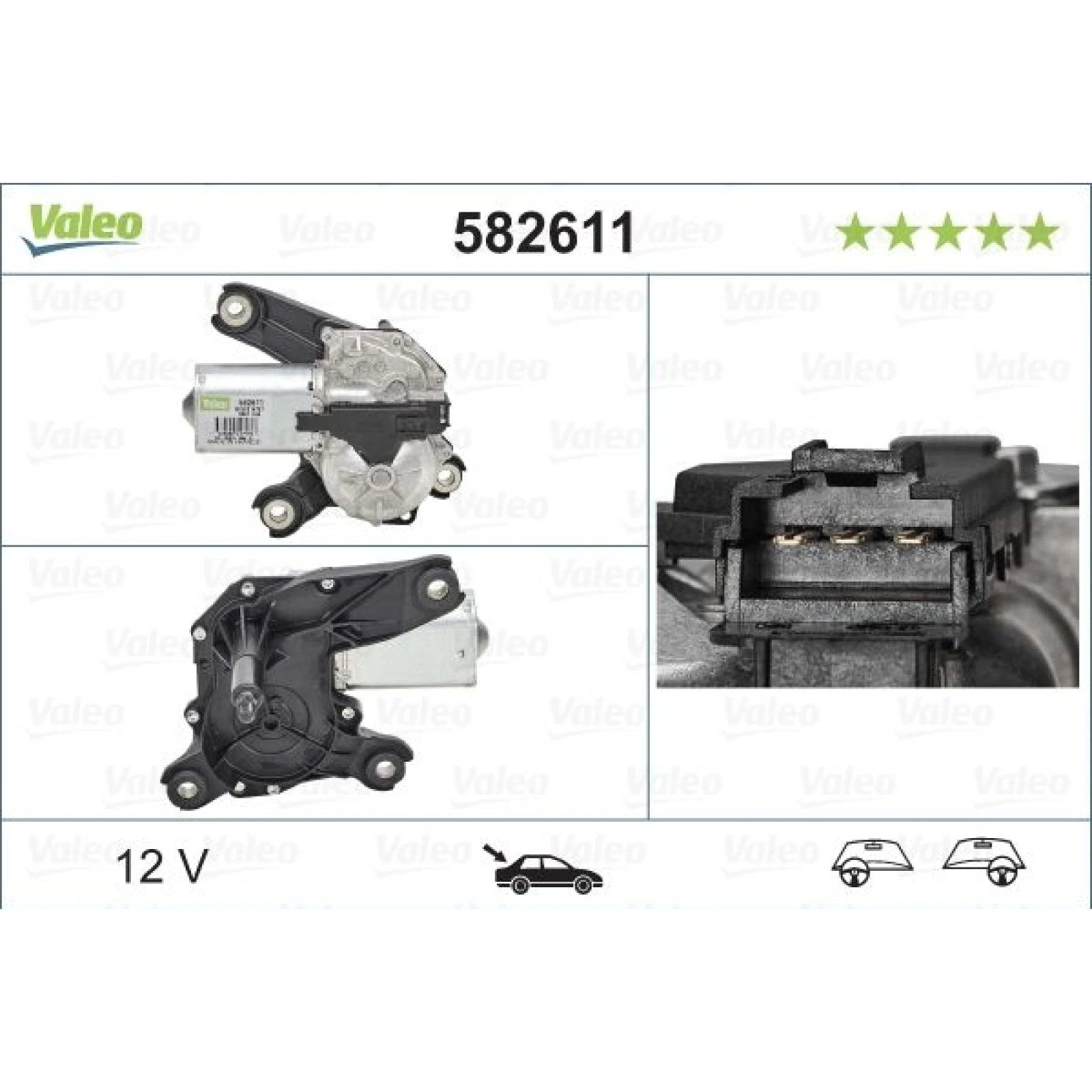 Wischermotor hinten 582611