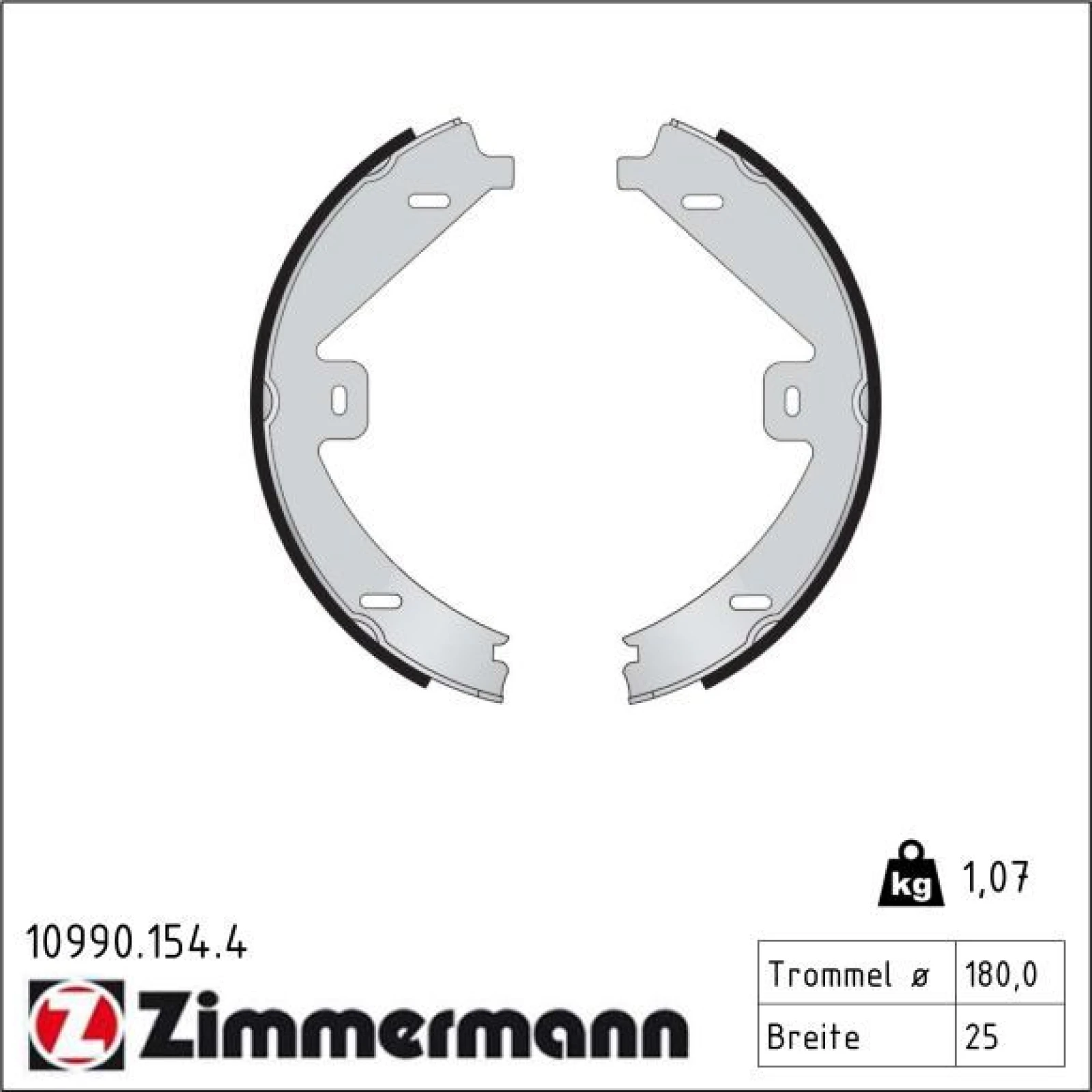 ZIMMERMANN Bremsbacken 10990.154.4