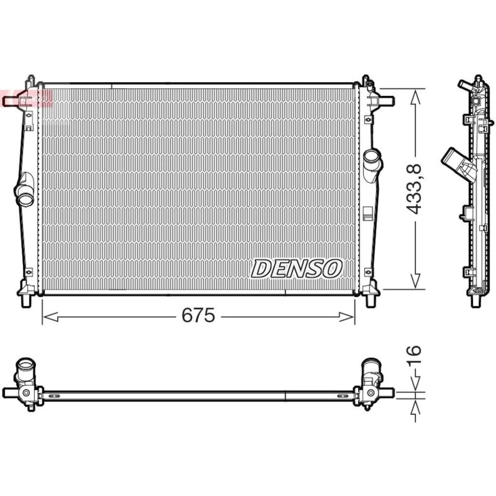 DENSO Kühler, Motorkühlung DRM44054
