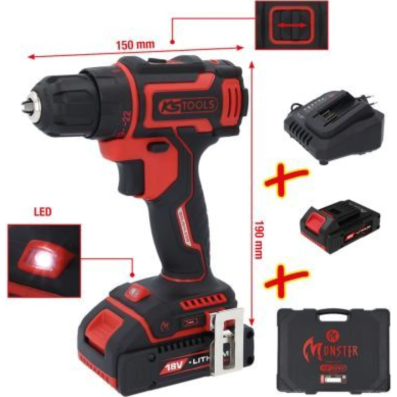 KS TOOLS Akkuschrauber 515.6400