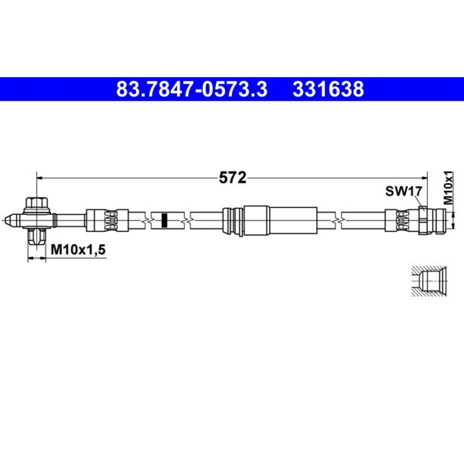 83.7847-0573.3 ATE Bremsschlauch 83.7847-0573.3