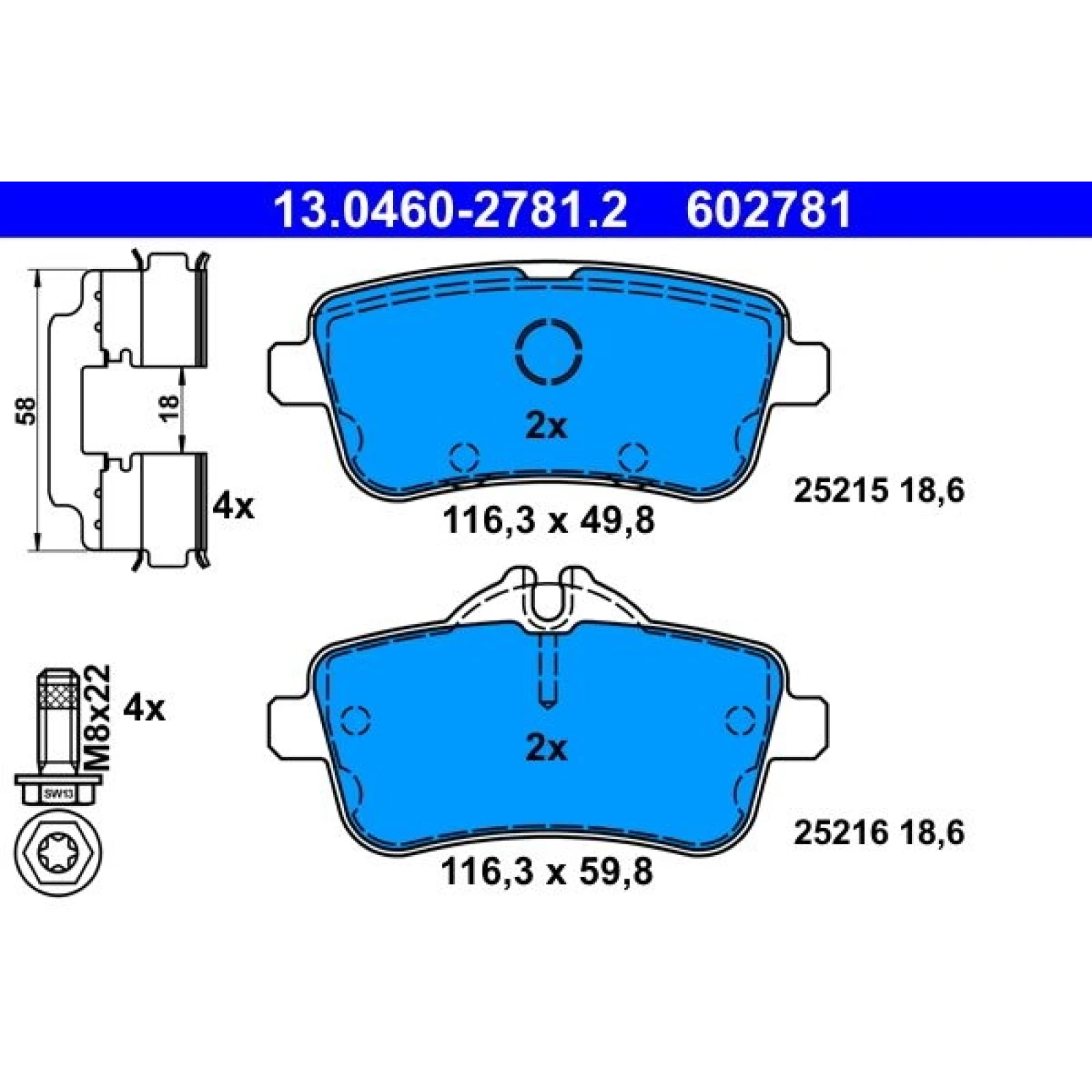 Bremsbelagsatz Db T. W166 2.1-3.0D 11 13.0460-2781.2