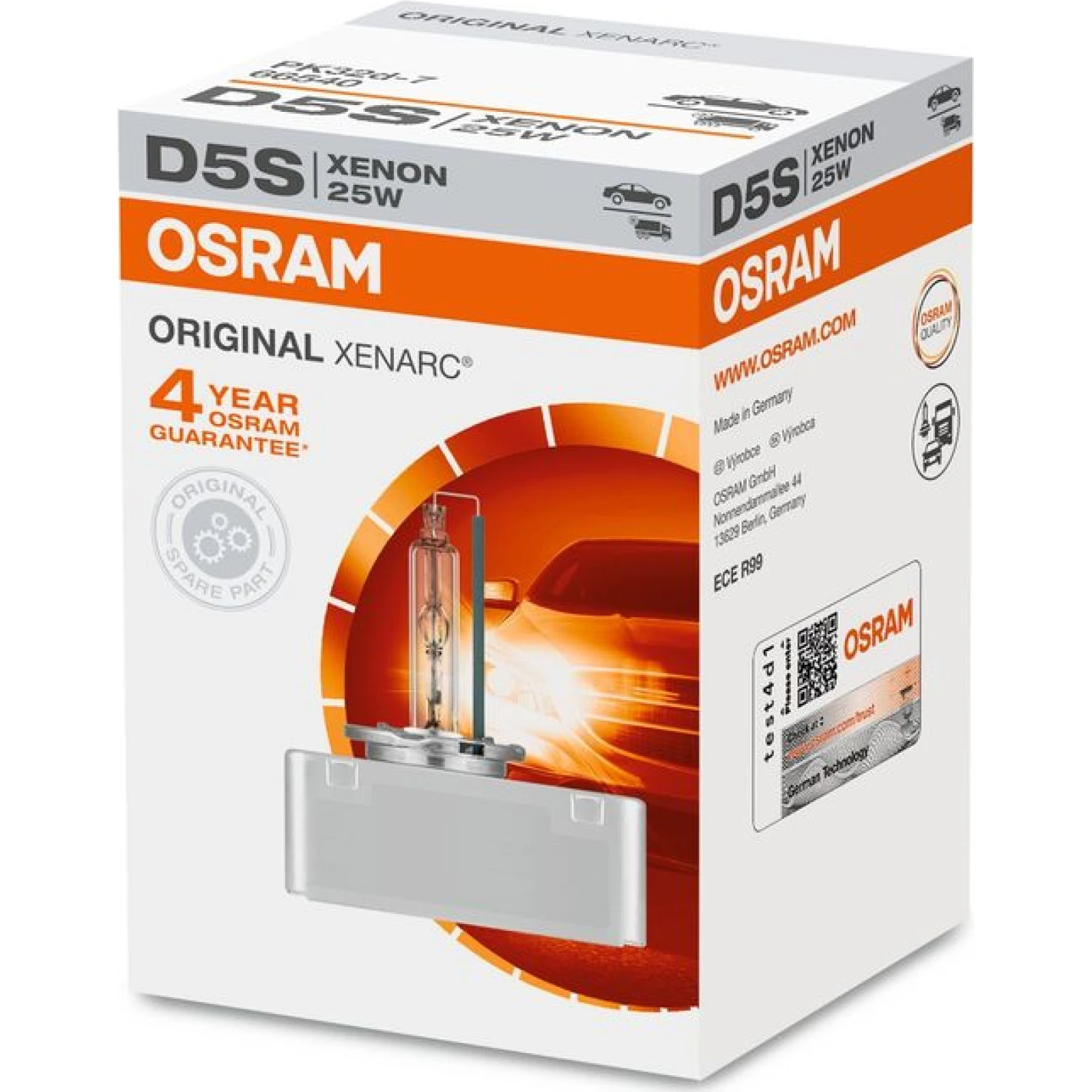 D5S OSRAM Original 12V 25W PK32d-7 66540